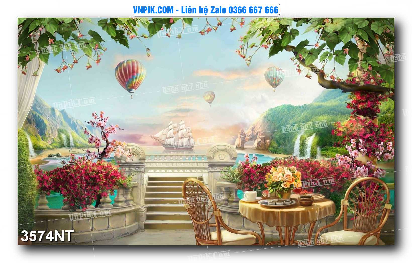 Tranh Trang Trí Phong Cảnh Nghệ Thuật Mã Số 3574NT