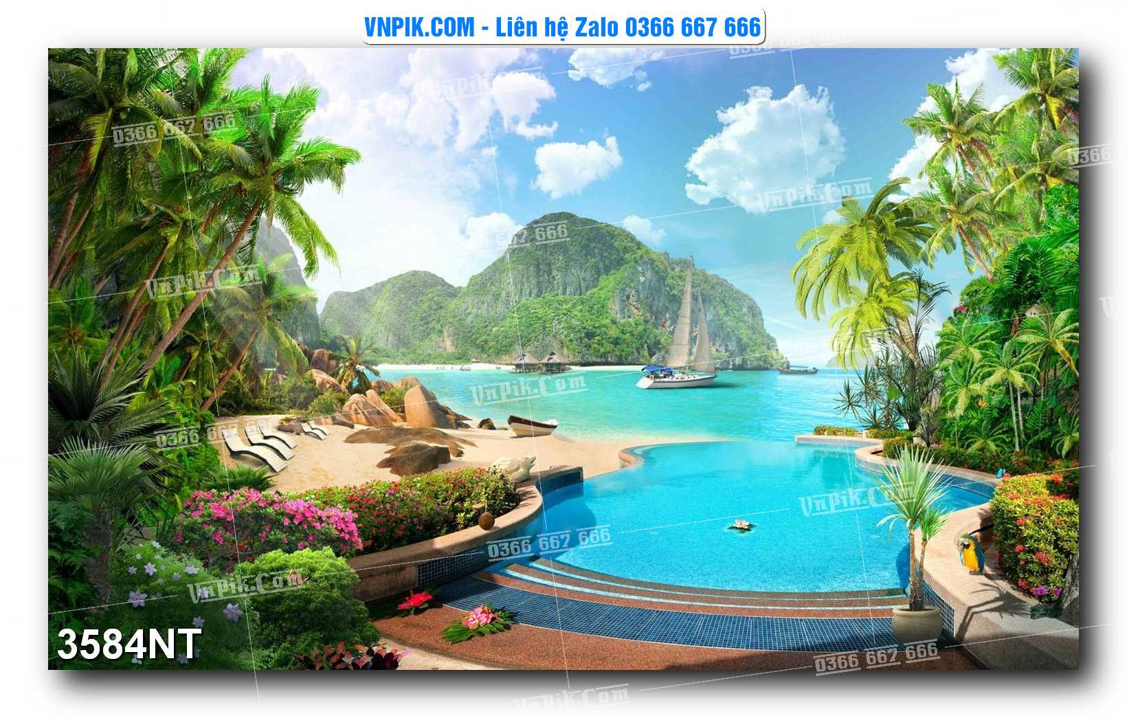 Tranh Trang Trí Phong Cảnh Nghệ Thuật Mã Số 3584NT