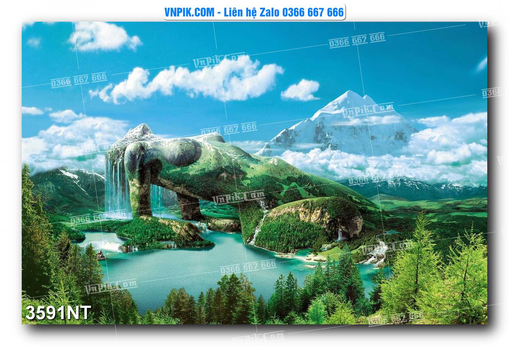 Tranh Trang Trí Phong Cảnh Nghệ Thuật Mã Số 3591NT