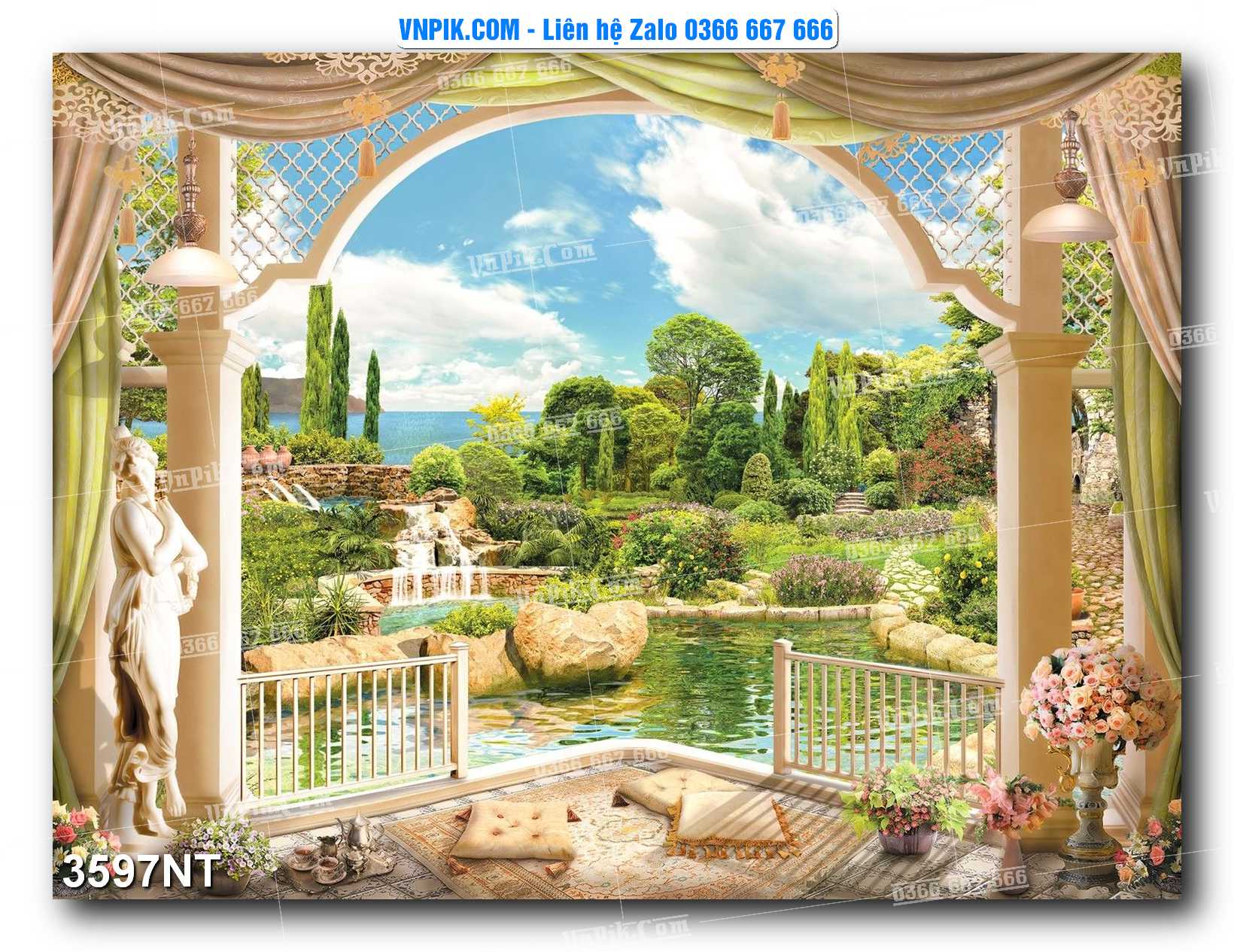 Tranh Trang Trí Phong Cảnh Nghệ Thuật Mã Số 3597NT