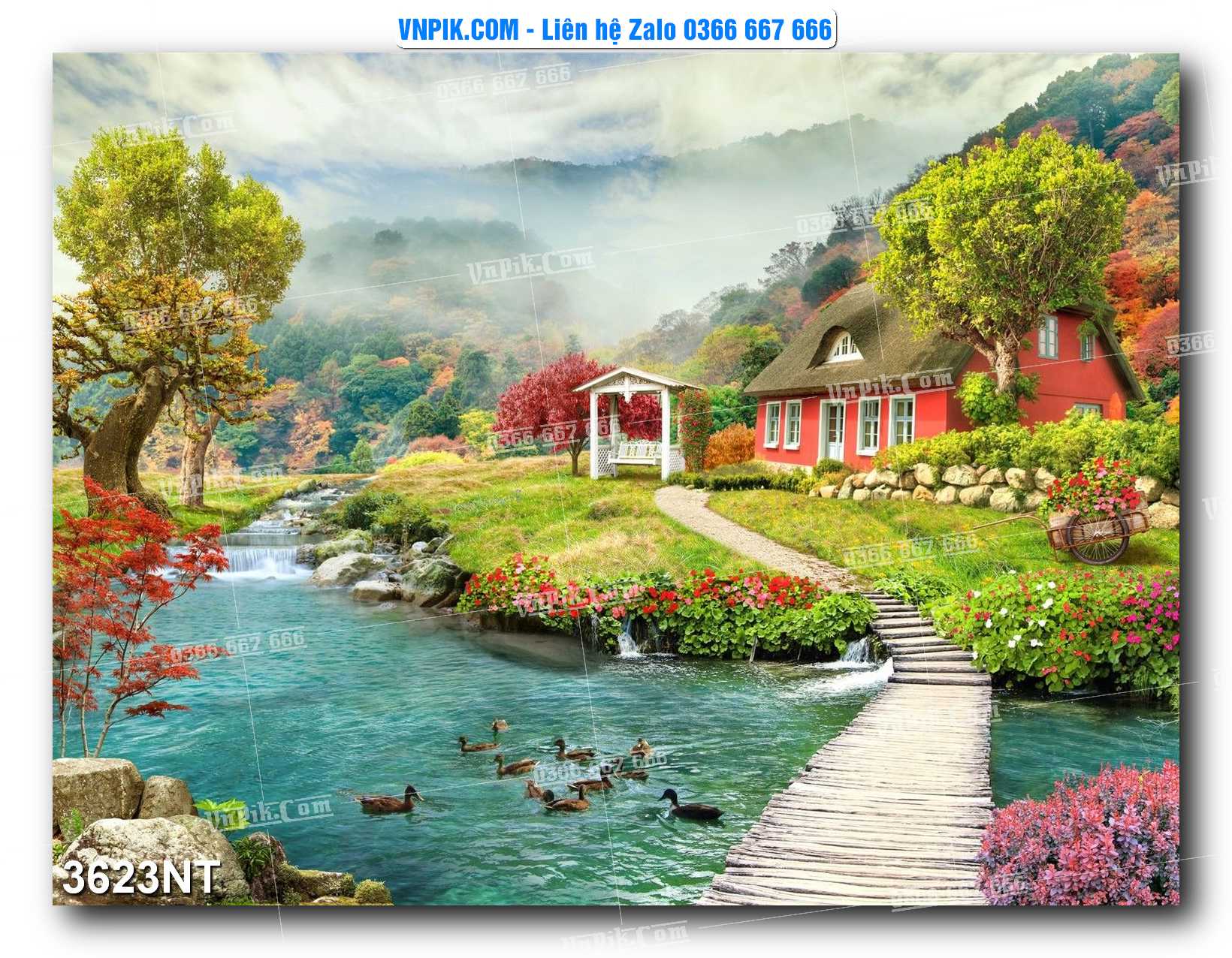 Tranh Trang Trí Phong Cảnh Nghệ Thuật Mã Số 3623NT
