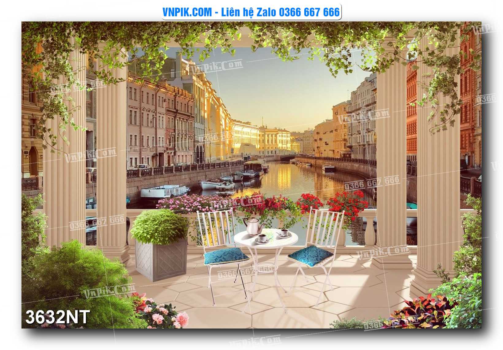 Tranh Trang Trí Phong Cảnh Nghệ Thuật Mã Số 3632NT