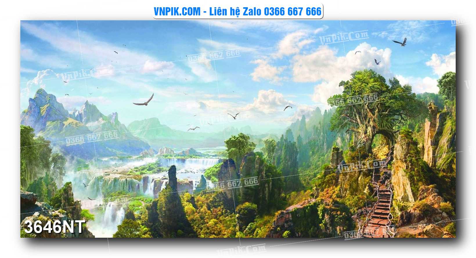 Tranh Trang Trí Phong Cảnh Nghệ Thuật Mã Số 3646NT