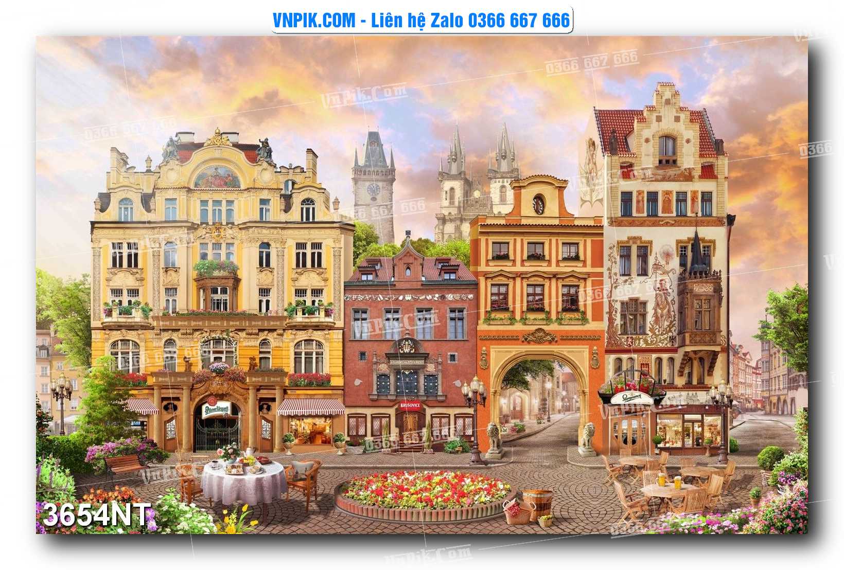Tranh Trang Trí Phong Cảnh Nghệ Thuật Mã Số 3654NT