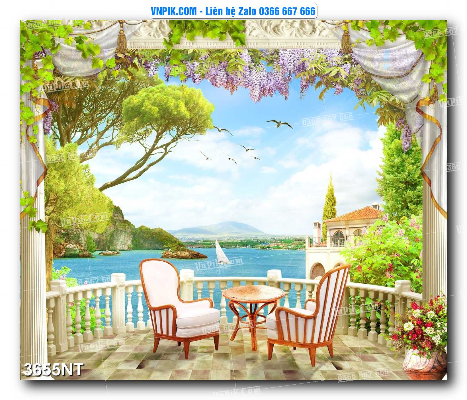 Tranh Trang Trí Phong Cảnh Nghệ Thuật Mã Số 3655NT