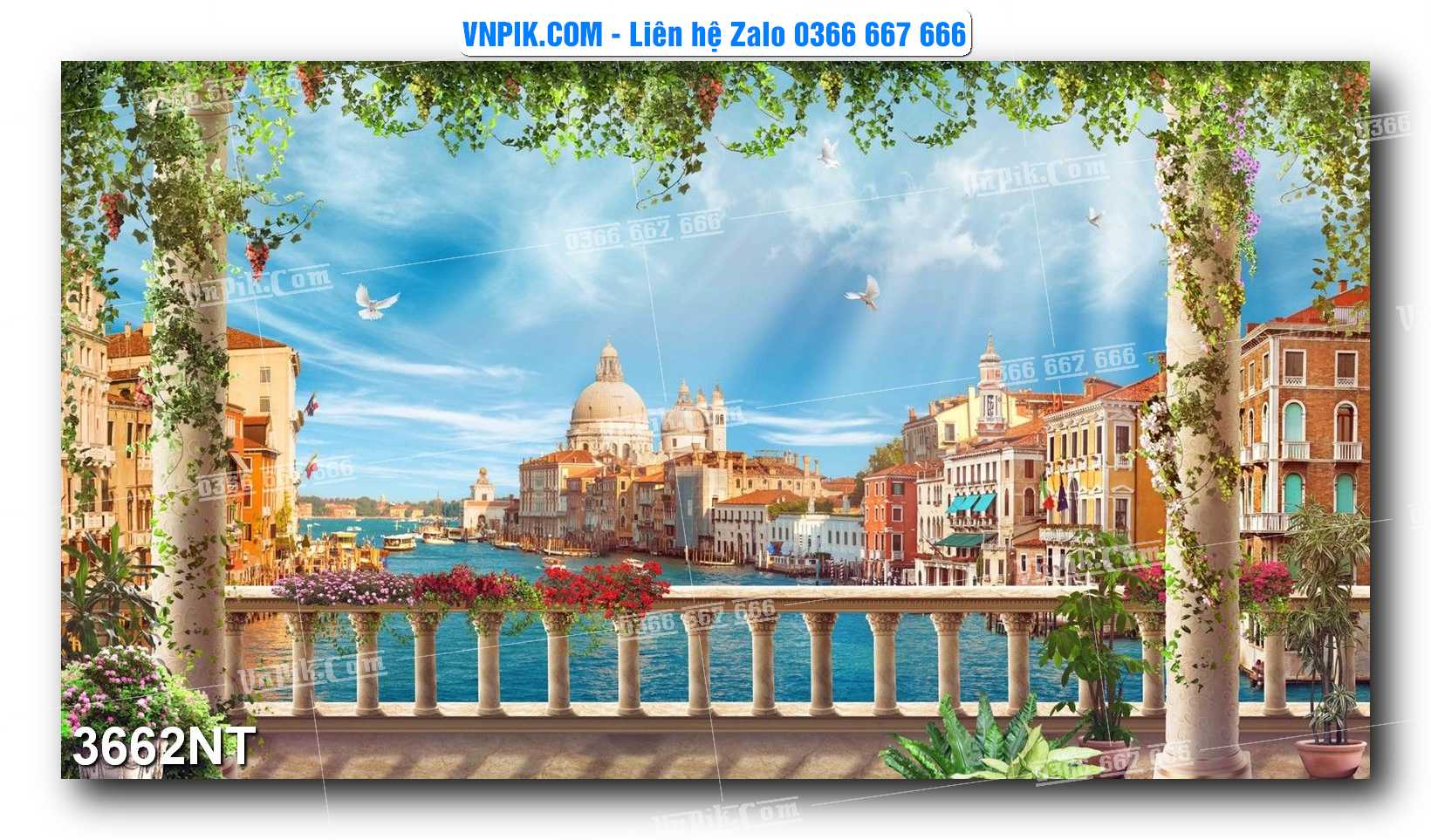 Tranh Trang Trí Phong Cảnh Nghệ Thuật Mã Số 3662NT