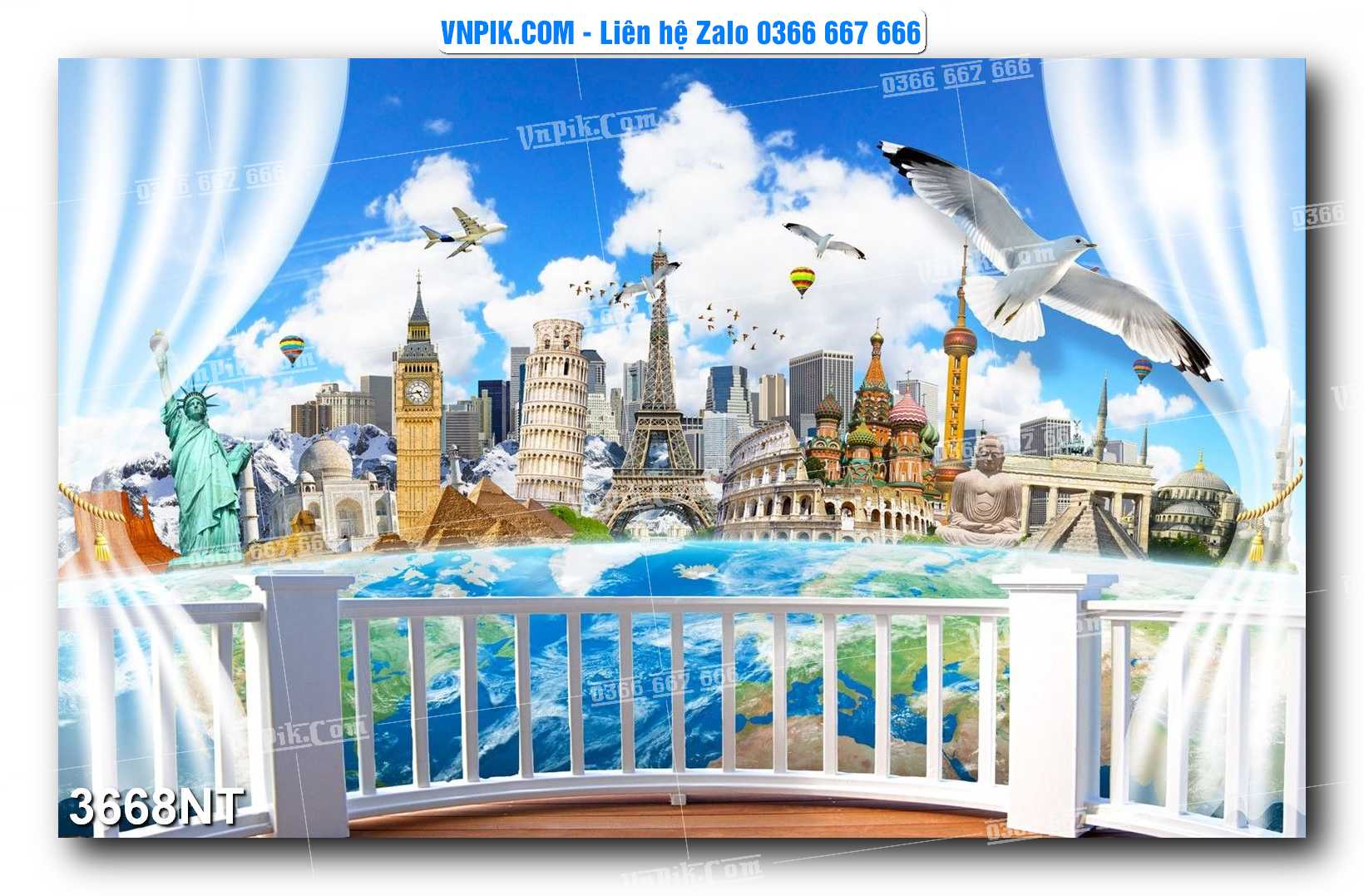 Tranh Trang Trí Phong Cảnh Nghệ Thuật Mã Số 3668NT
