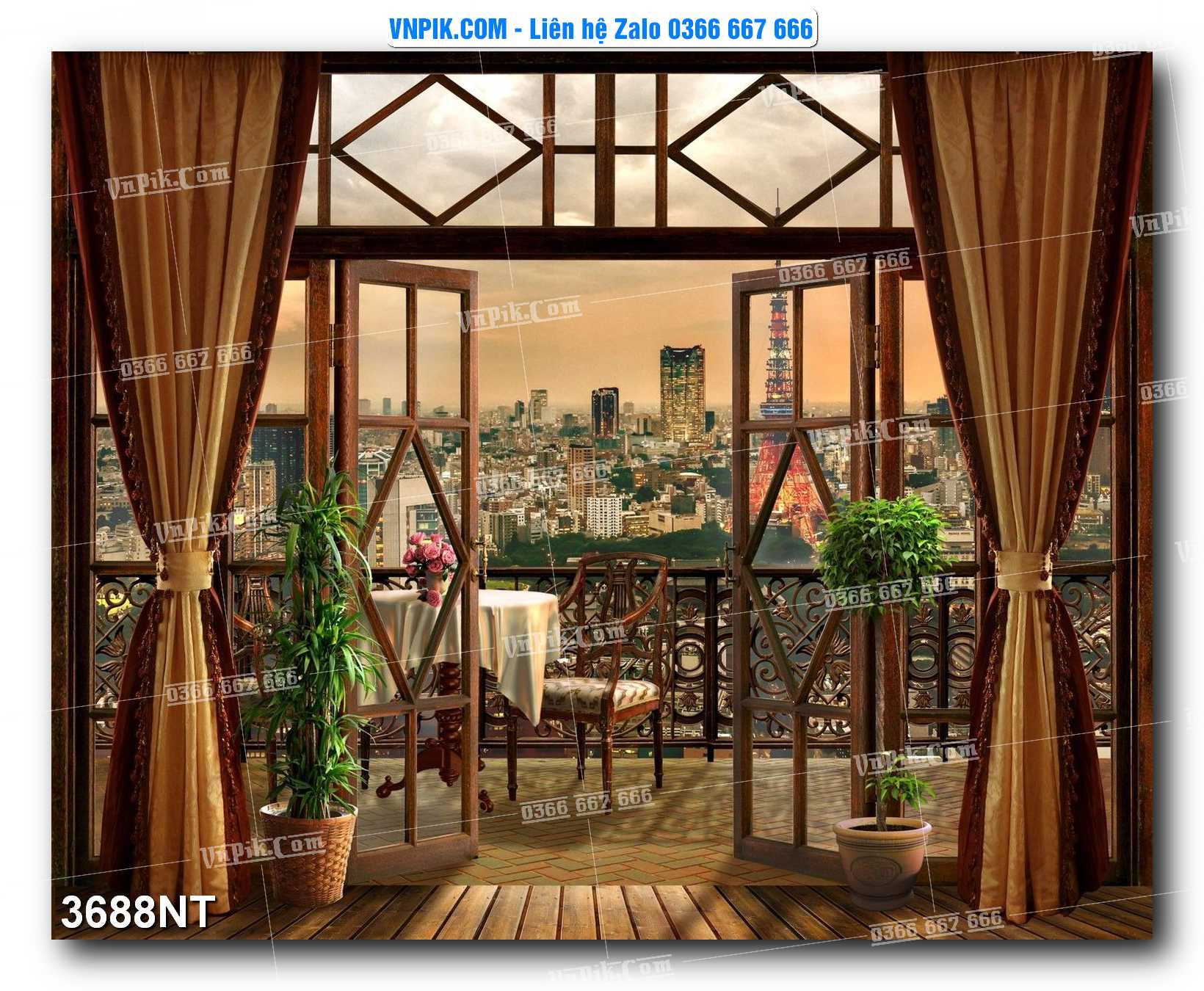 Tranh Trang Trí Phong Cảnh Nghệ Thuật Mã Số 3688NT