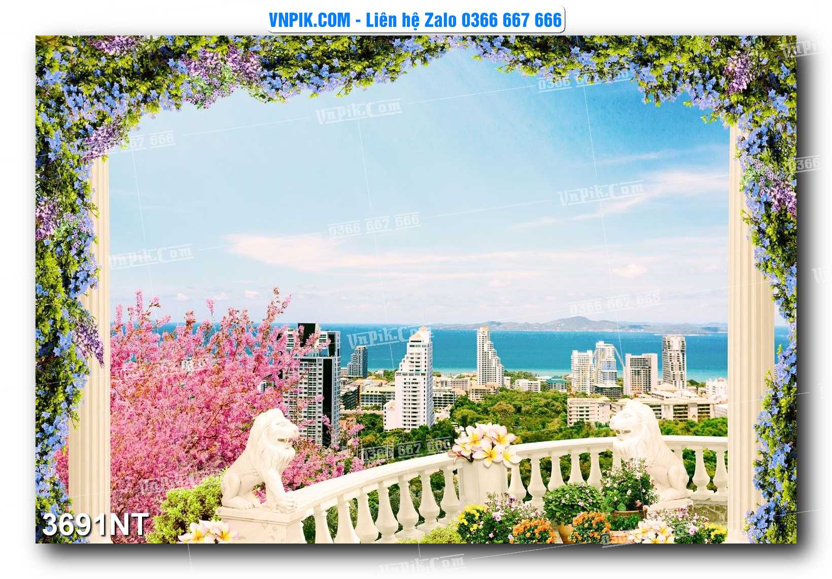 Tranh Trang Trí Phong Cảnh Nghệ Thuật Mã Số 3691NT
