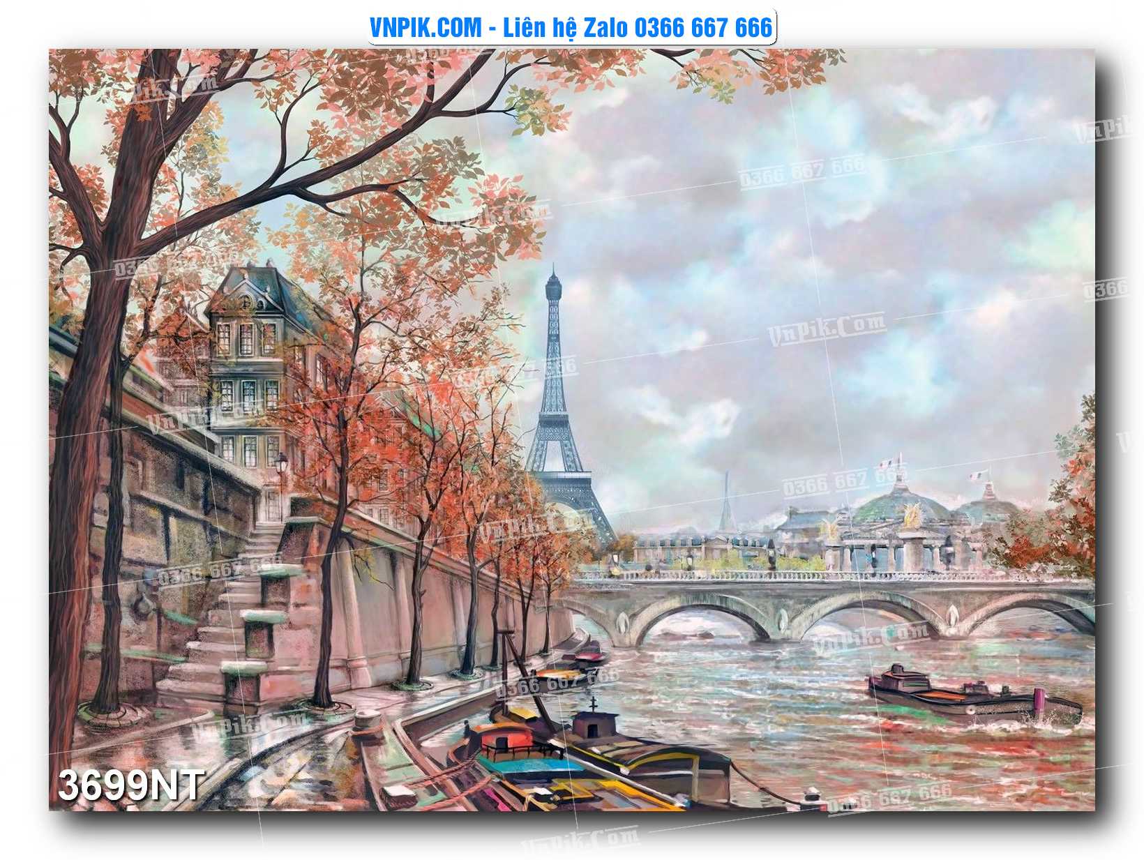 Tranh Trang Trí Phong Cảnh Nghệ Thuật Mã Số 3699NT