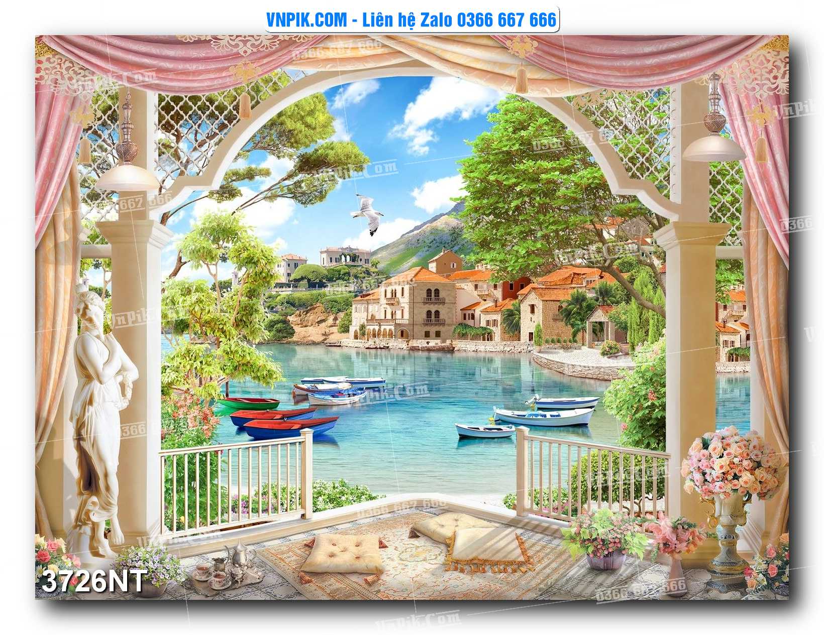 Tranh Trang Trí Phong Cảnh Nghệ Thuật Mã Số 3726NT