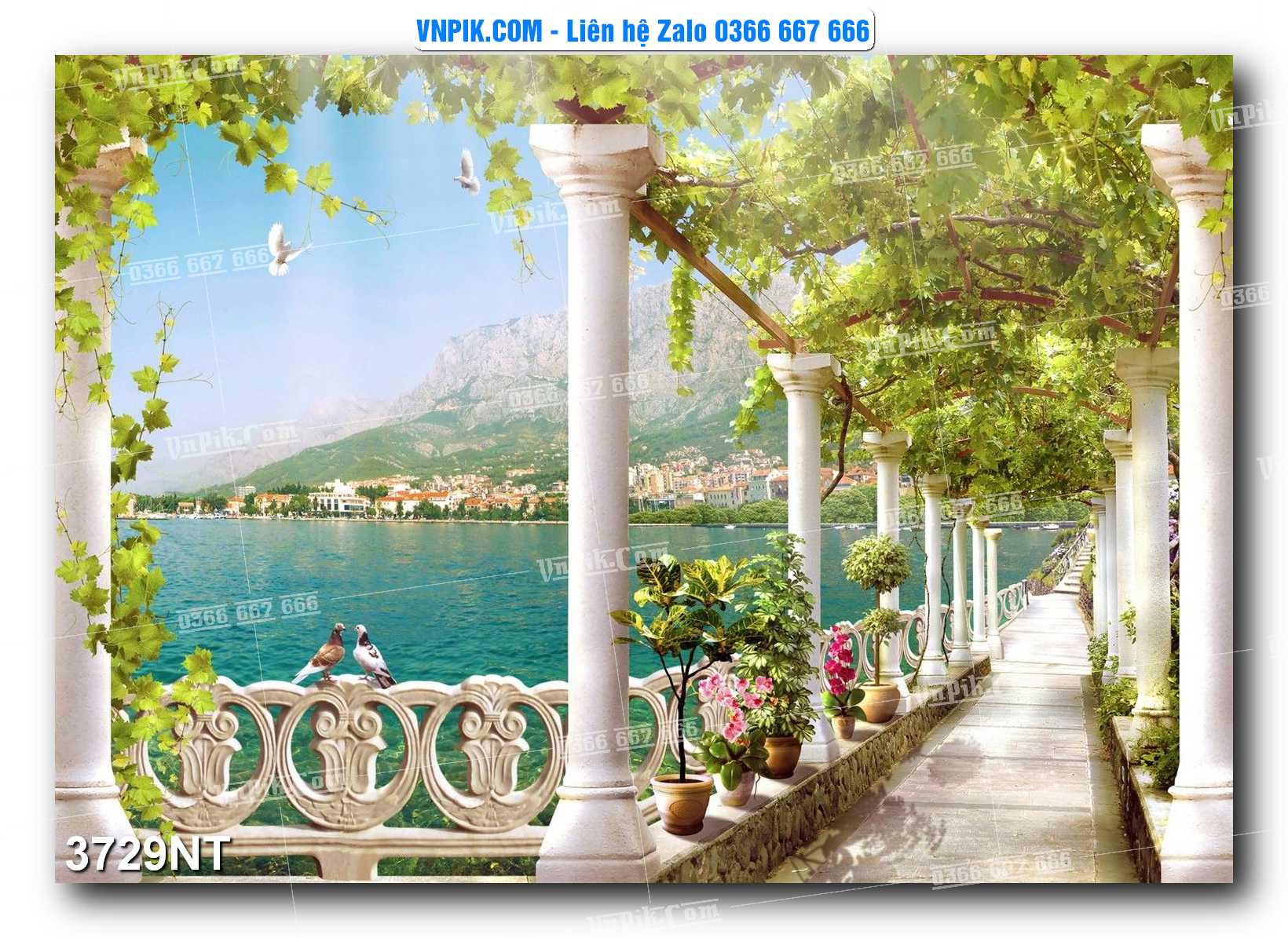 Tranh Trang Trí Phong Cảnh Nghệ Thuật Mã Số 3729NT