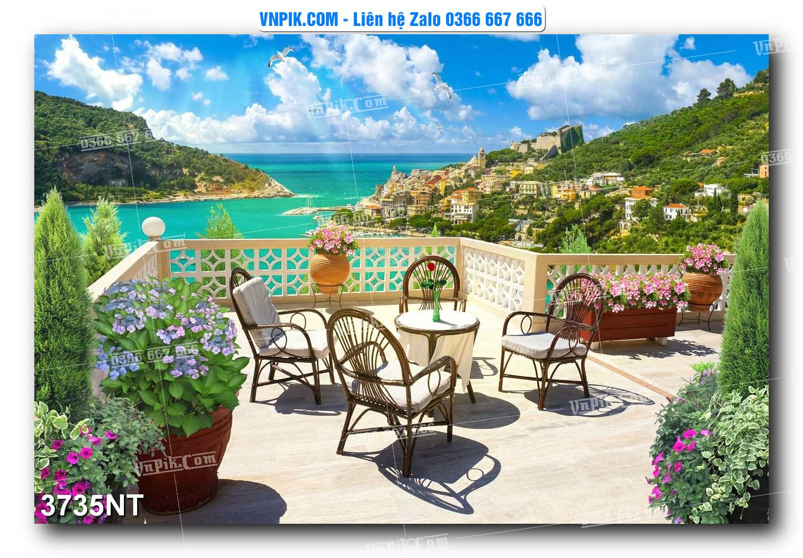 Tranh Trang Trí Phong Cảnh Nghệ Thuật Mã Số 3735NT