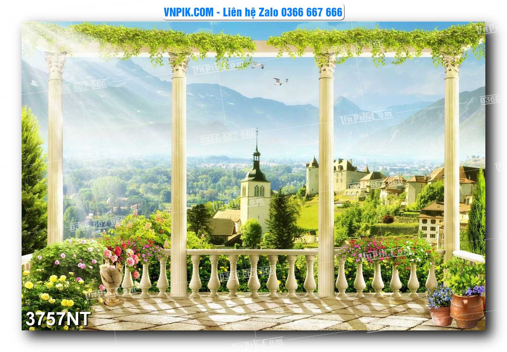 Tranh Trang Trí Phong Cảnh Nghệ Thuật Mã Số 3757NT