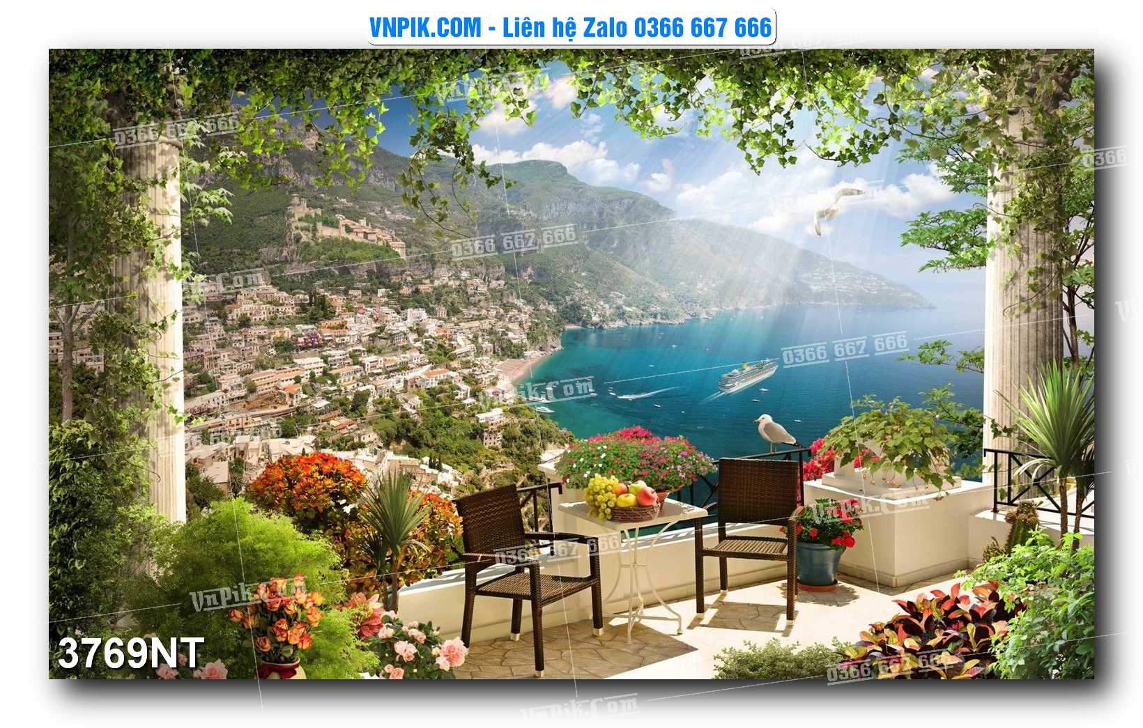 Tranh Trang Trí Phong Cảnh Nghệ Thuật Mã Số 3769NT