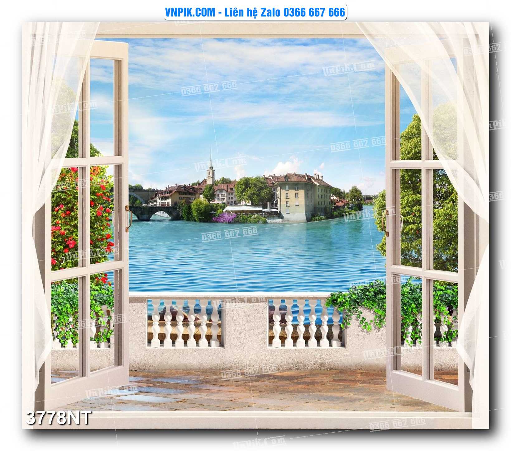 Tranh Trang Trí Phong Cảnh Nghệ Thuật Mã Số 3778NT