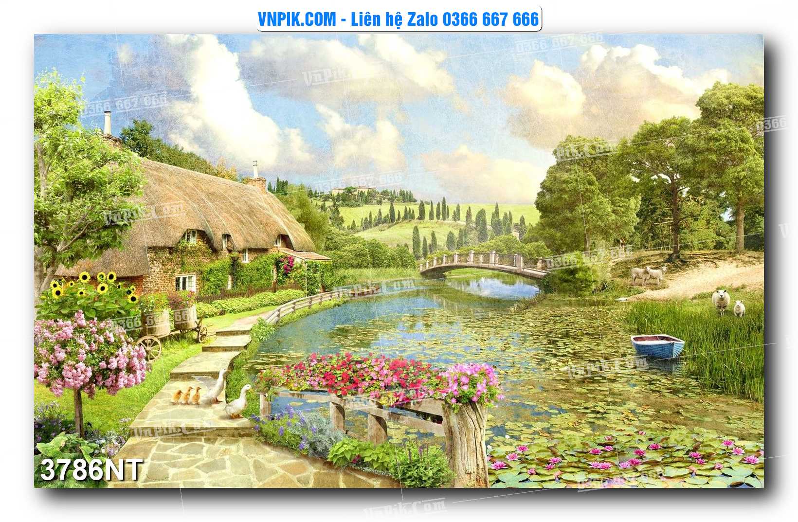 Tranh Trang Trí Phong Cảnh Nghệ Thuật Mã Số 3786NT