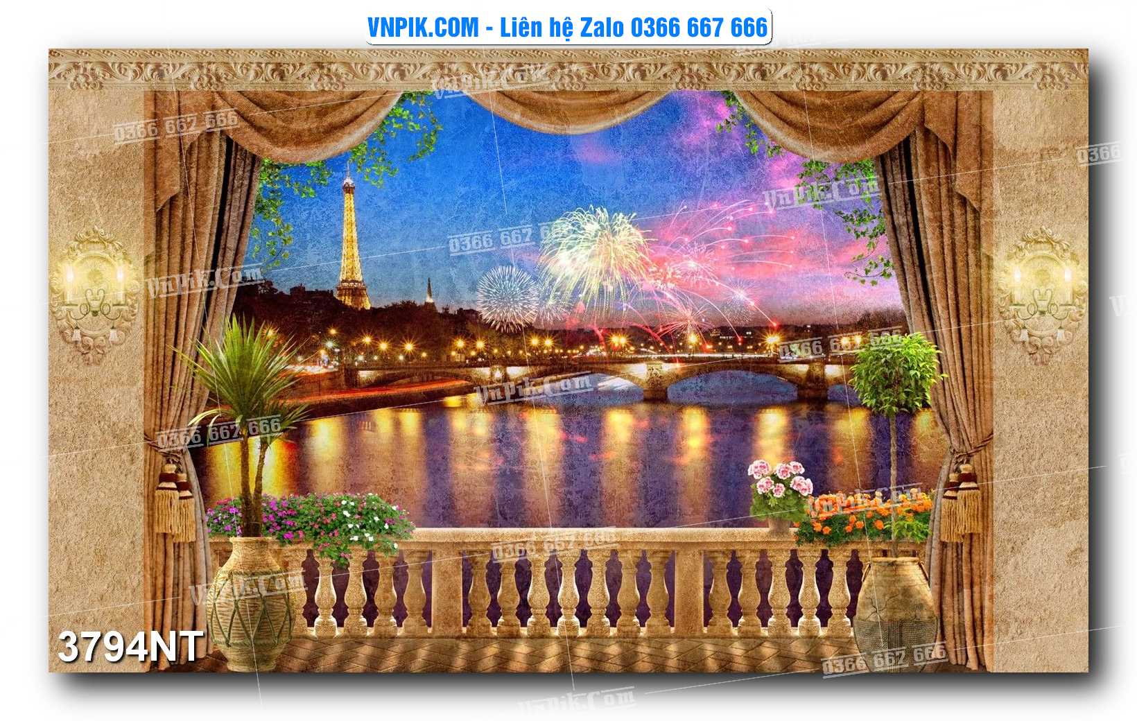 Tranh Trang Trí Phong Cảnh Nghệ Thuật Mã Số 3794NT