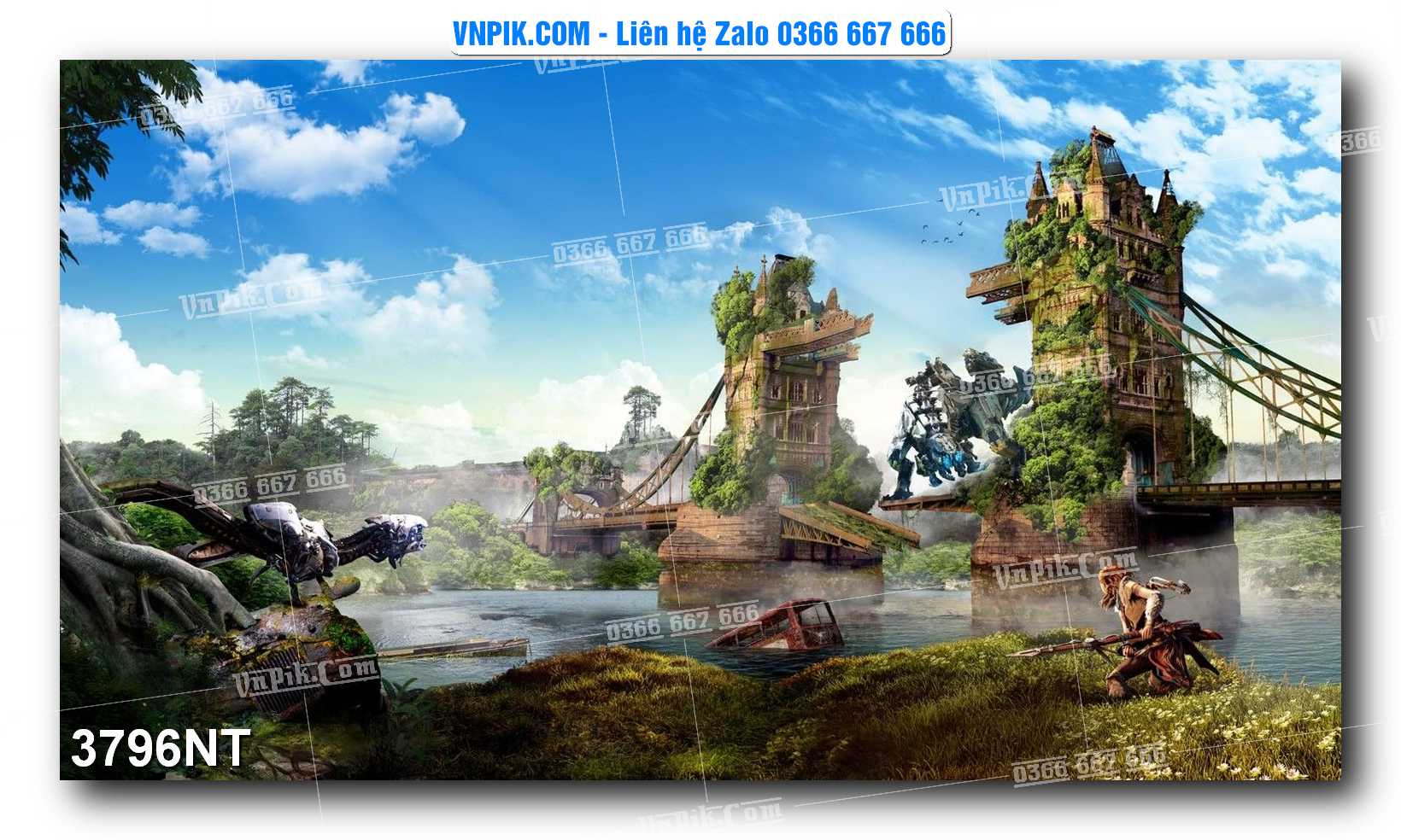 Tranh Trang Trí Phong Cảnh Nghệ Thuật Mã Số 3796NT
