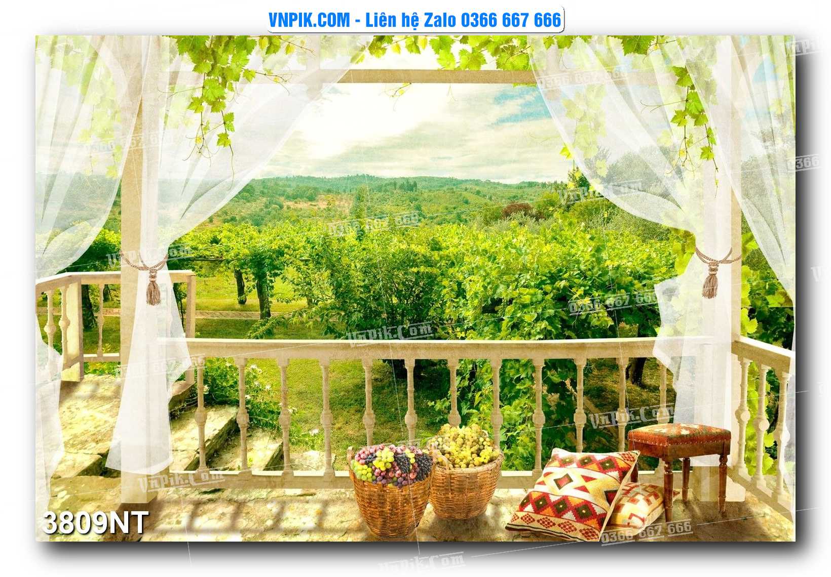 Tranh Trang Trí Phong Cảnh Nghệ Thuật Mã Số 3809NT