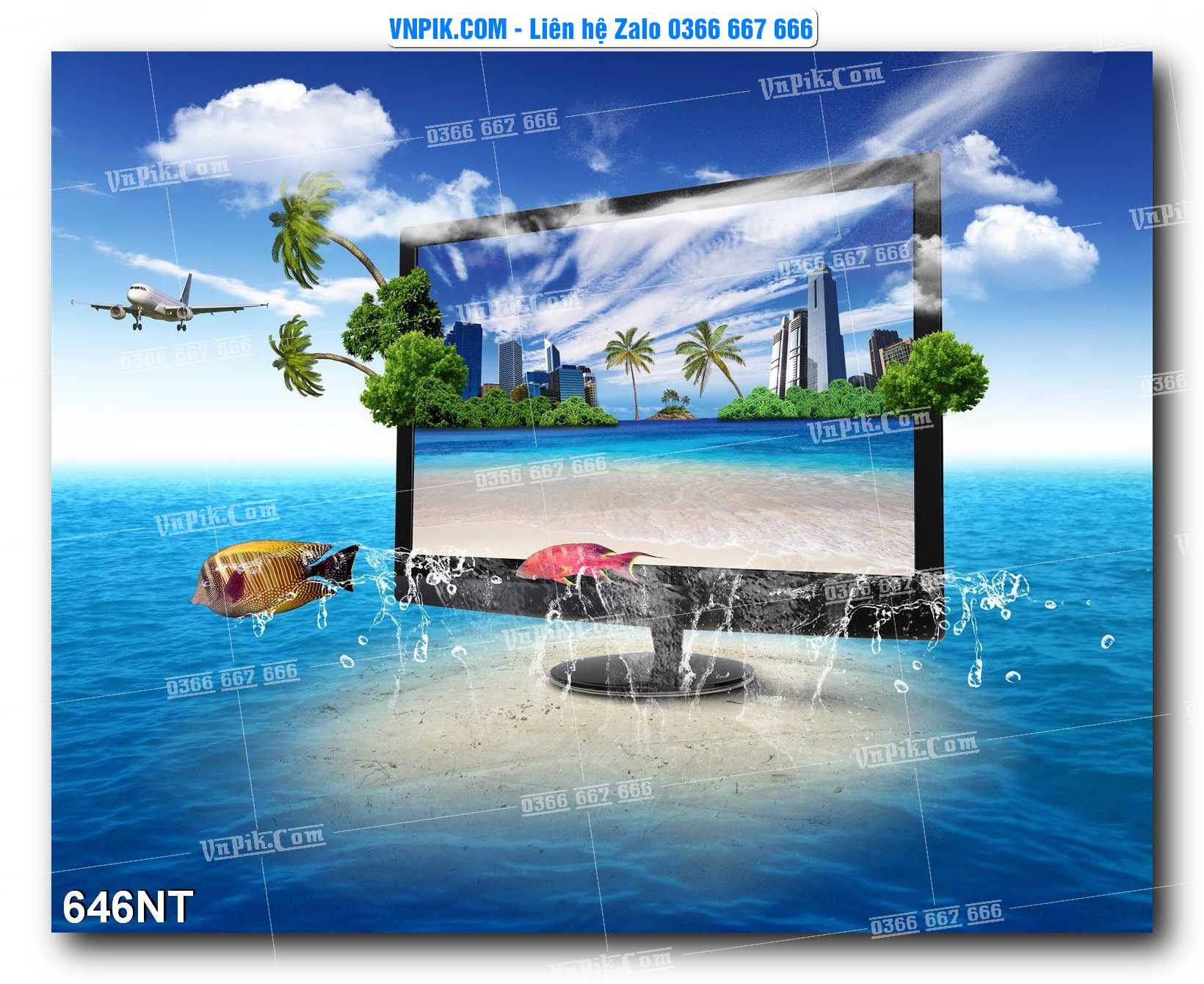 Tranh Trang Trí Phong Cảnh Nghệ Thuật Mã Số 646NT