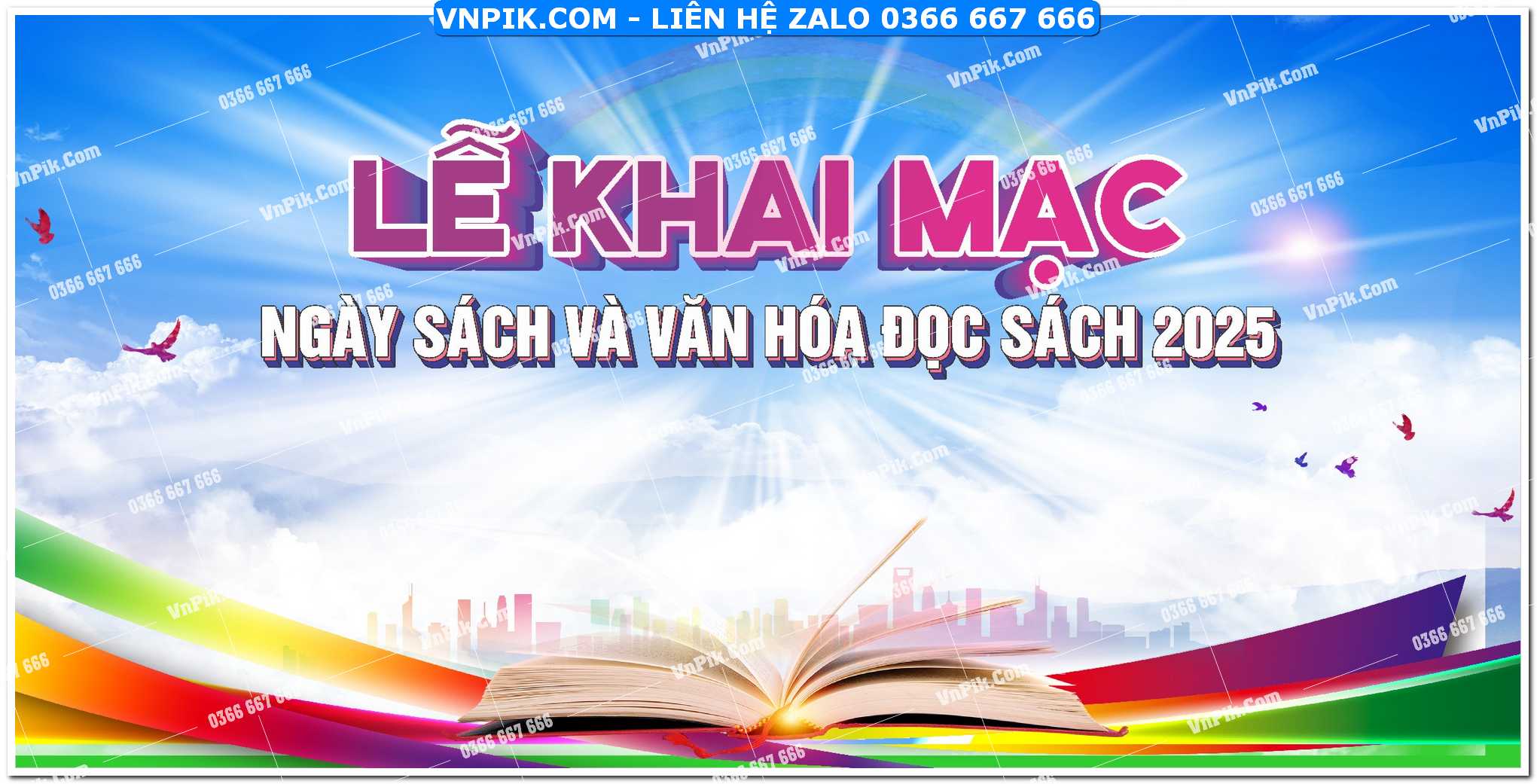 Phông Nền Ngày Hội Đọc Sách File Vector Corel X7 Đẹp Mẫu 20