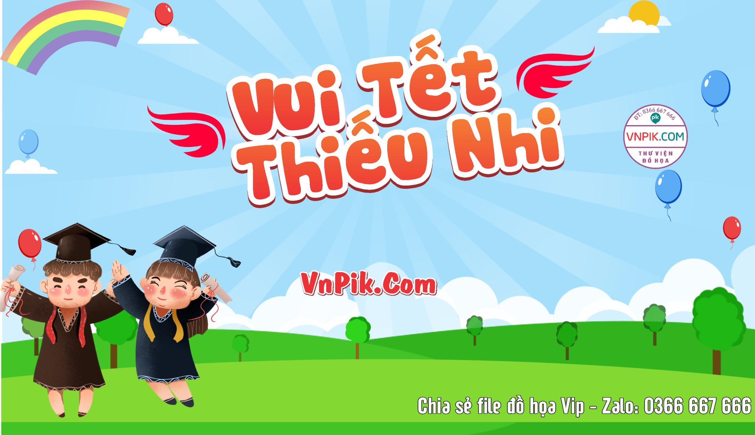 Phông nền sân khấu ngày quốc tế thiếu nhi 1 tháng 6 file vector 26
