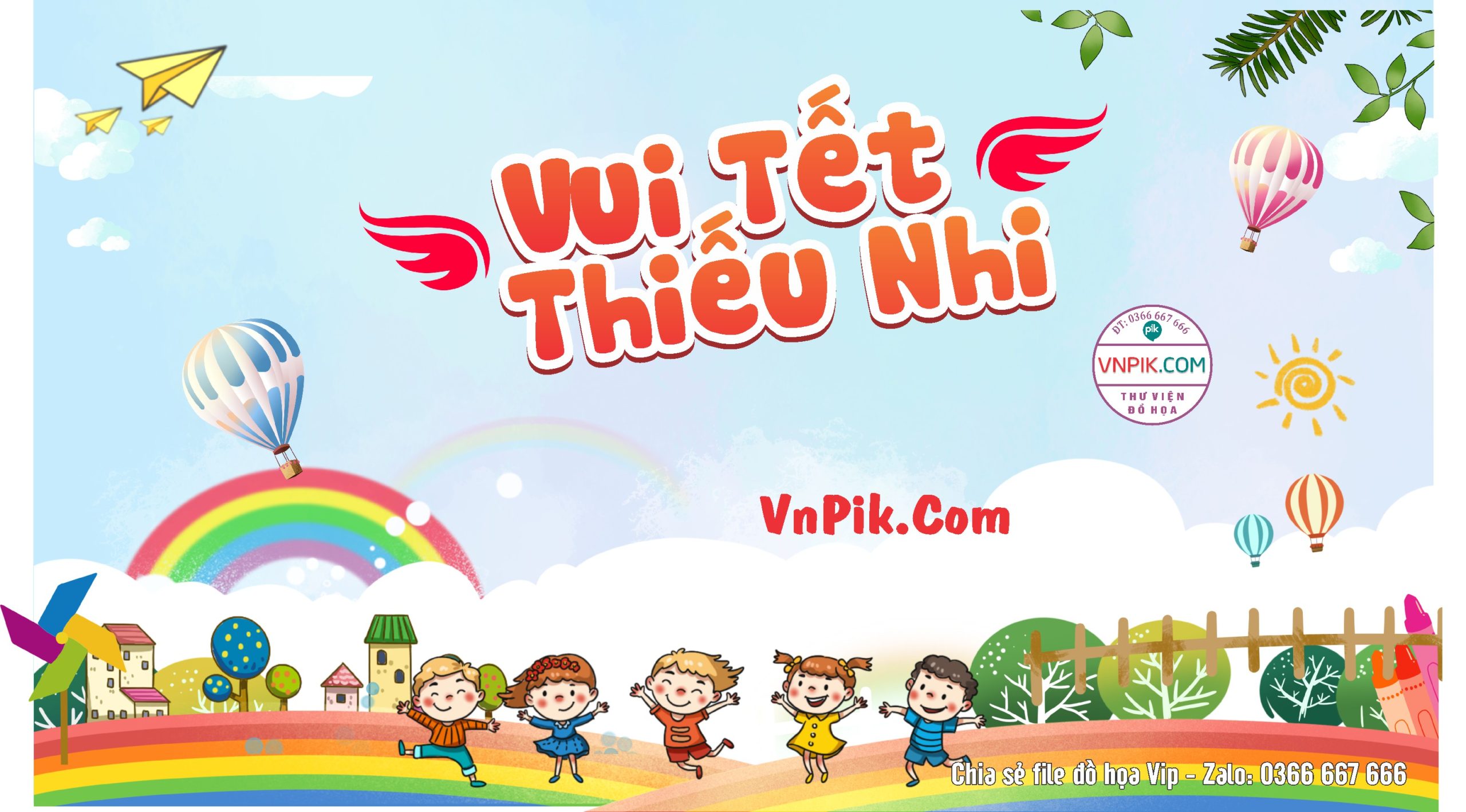 Phông nền sân khấu ngày quốc tế thiếu nhi 1 tháng 6 file vector 28