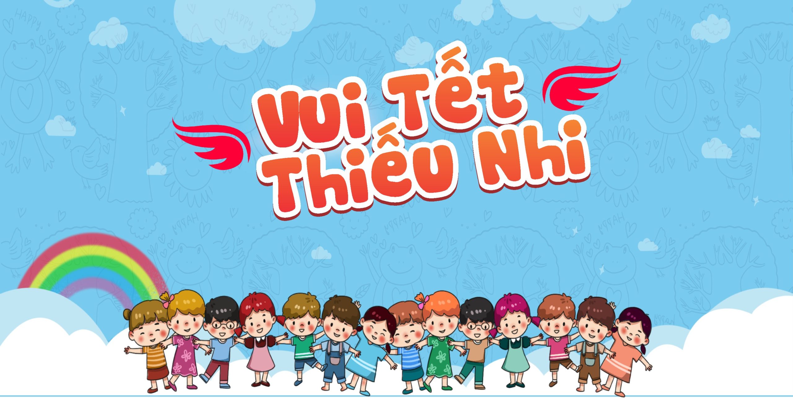 Phông nền sân khấu ngày quốc tế thiếu nhi 1 tháng 6 file vector 30