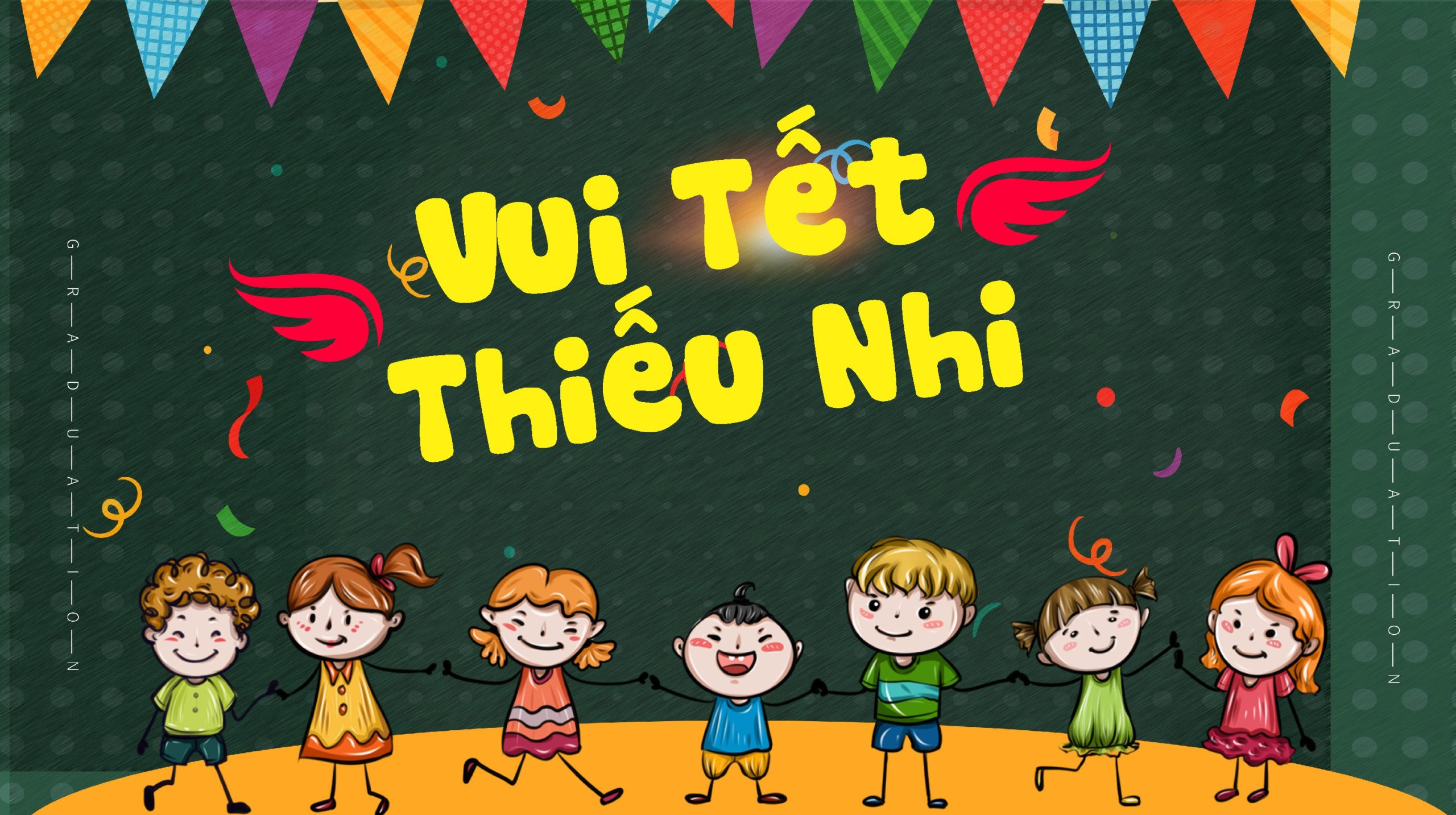 Phông nền sân khấu ngày quốc tế thiếu nhi 1 tháng 6 file vector 32
