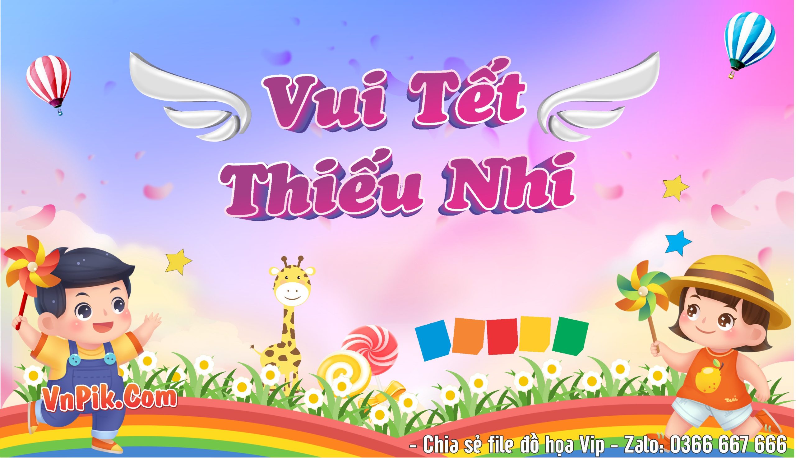 Phông nền sân khấu ngày quốc tế thiếu nhi 1 tháng 6 file vector 33