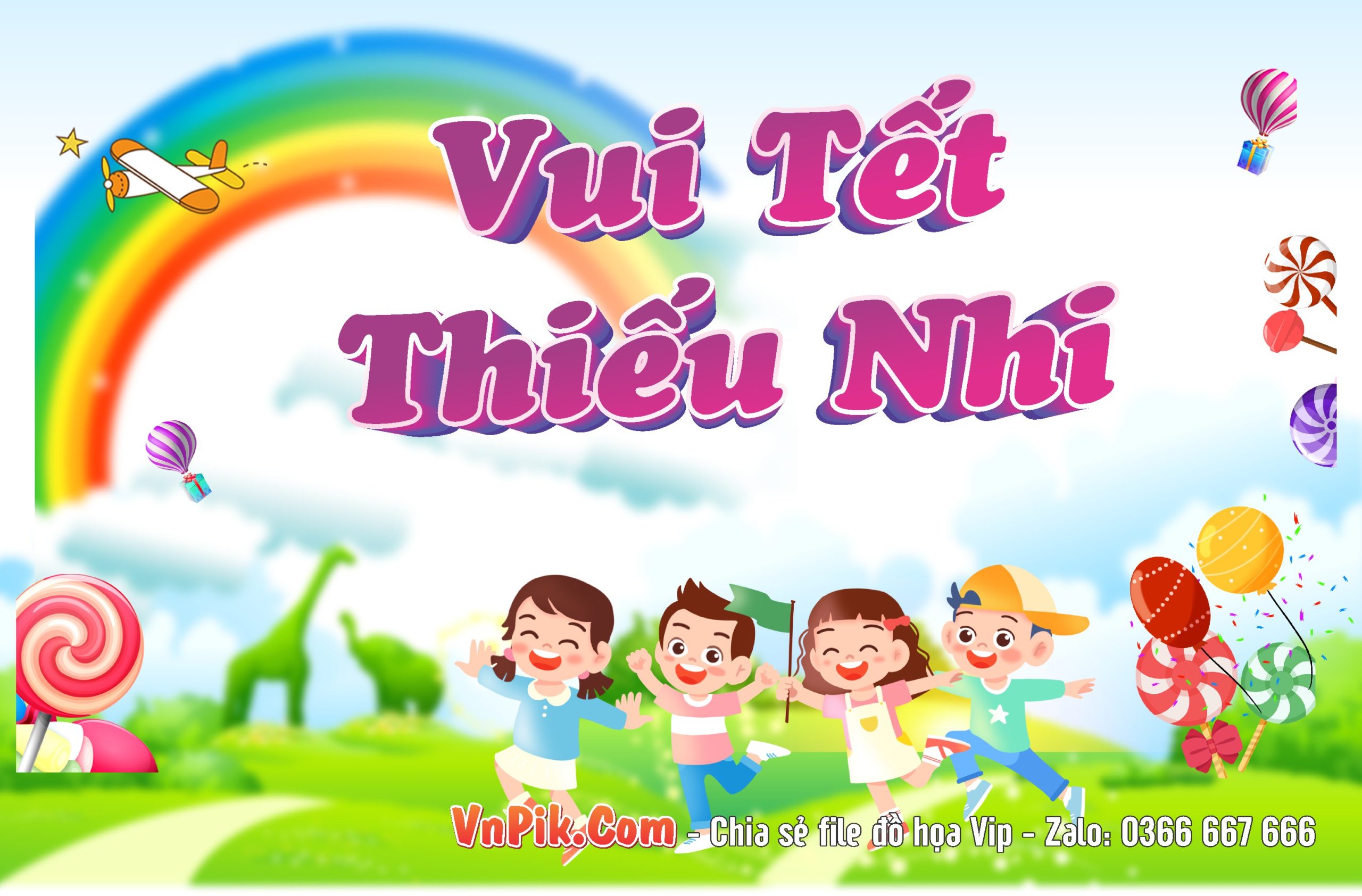 Phông nền sân khấu ngày quốc tế thiếu nhi 1 tháng 6 file vector 35