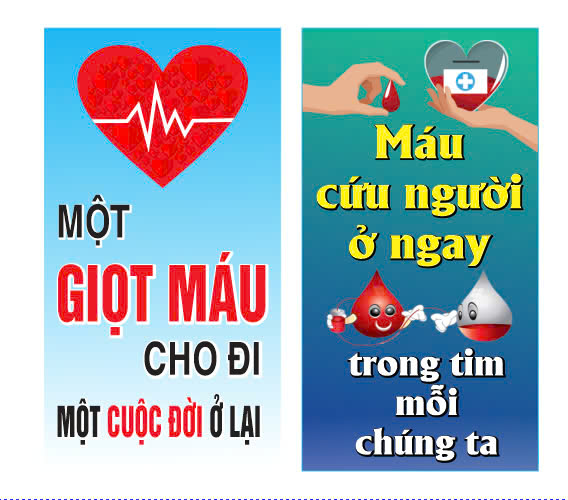 mẫu standee về hiến máu