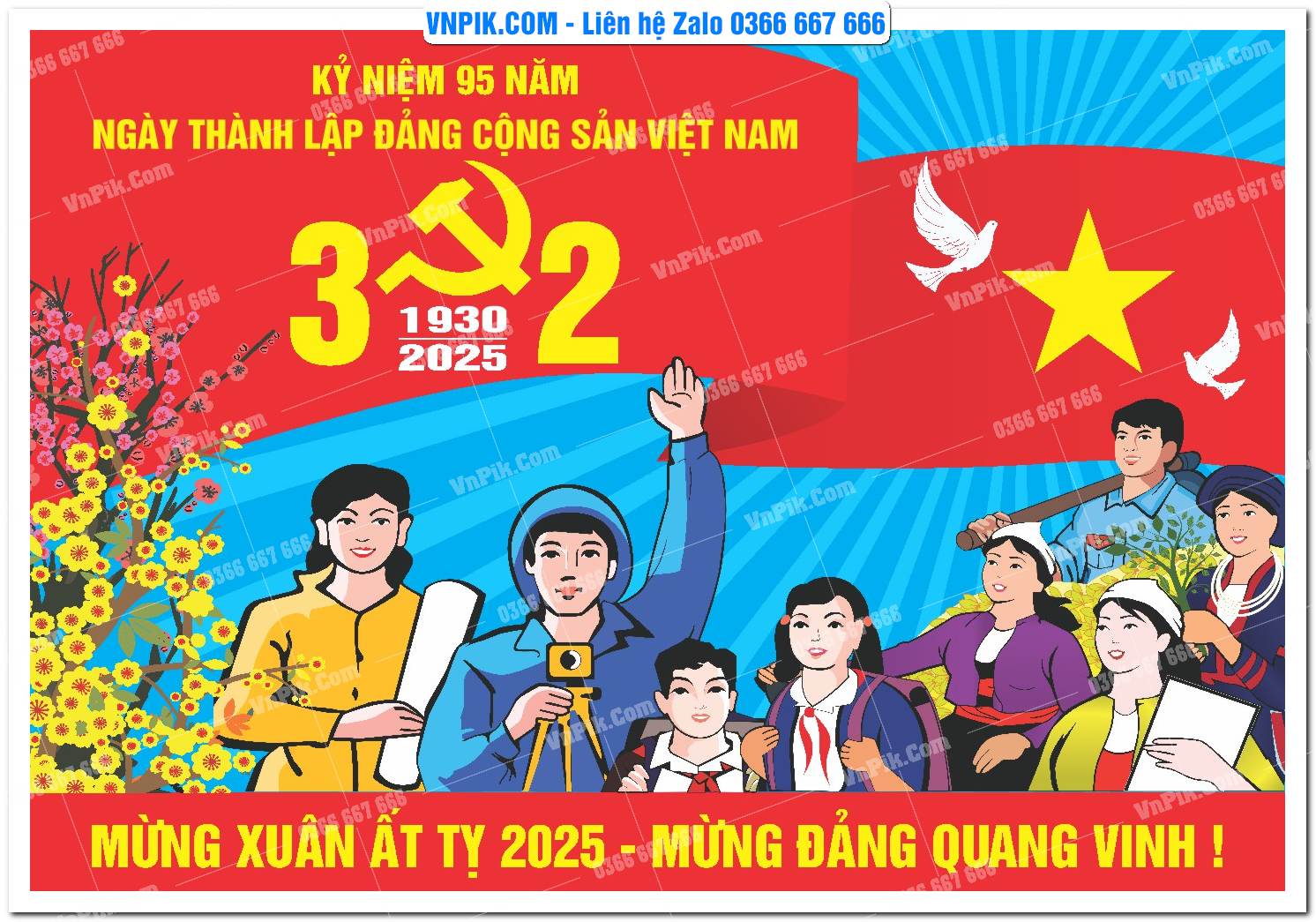 Mẫu Maket Pano Tuyên Truyền Đại Hội Đảng File Vector 17