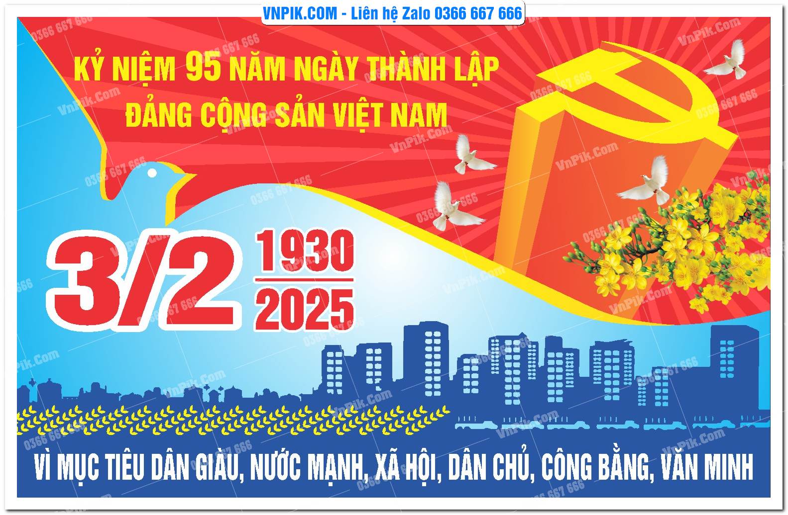 Mẫu Maket Pano Tuyên Truyền Đại Hội Đảng File Vector 20