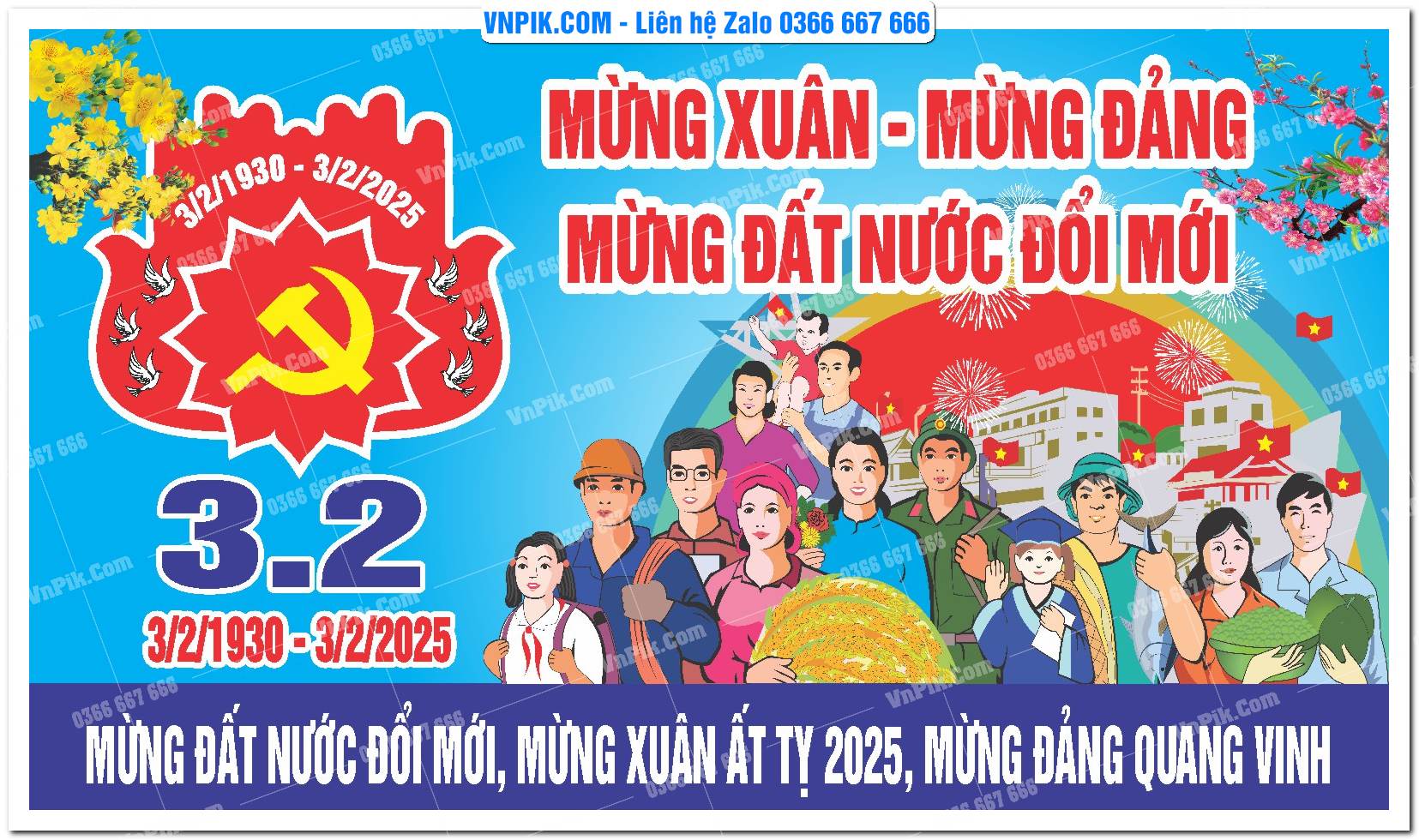 Mẫu Maket Pano Tuyên Truyền Đại Hội Đảng File Vector 22