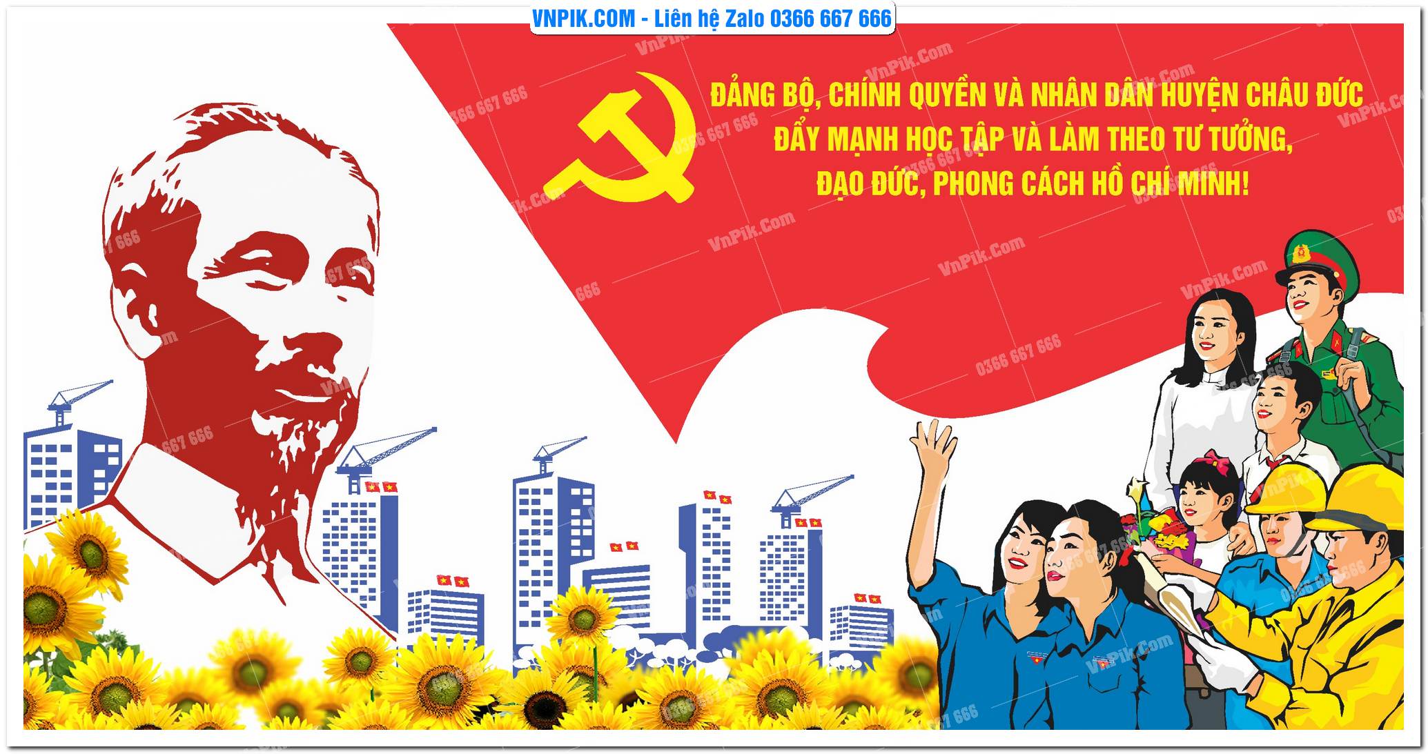 Mẫu Maket Pano Tuyên Truyền Đại Hội Đảng File Vector 28