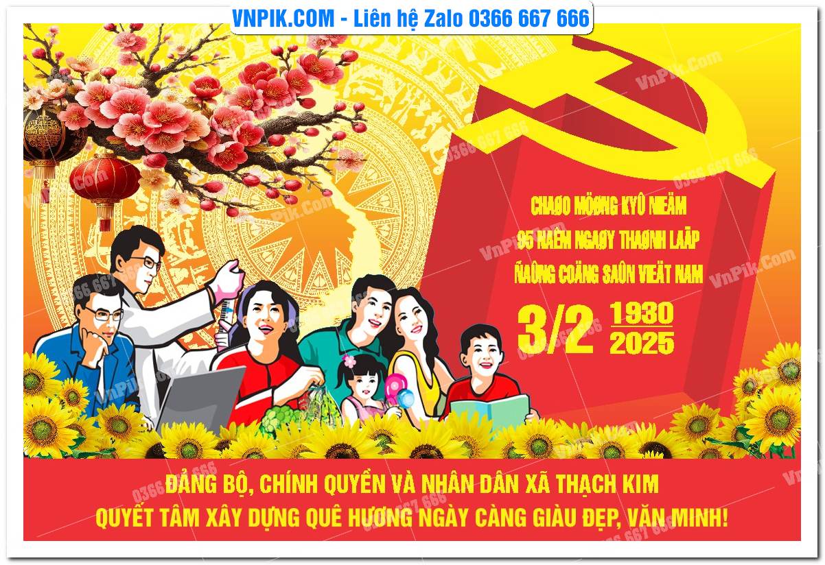 Mẫu Maket Pano Tuyên Truyền Đại Hội Đảng File Vector 29