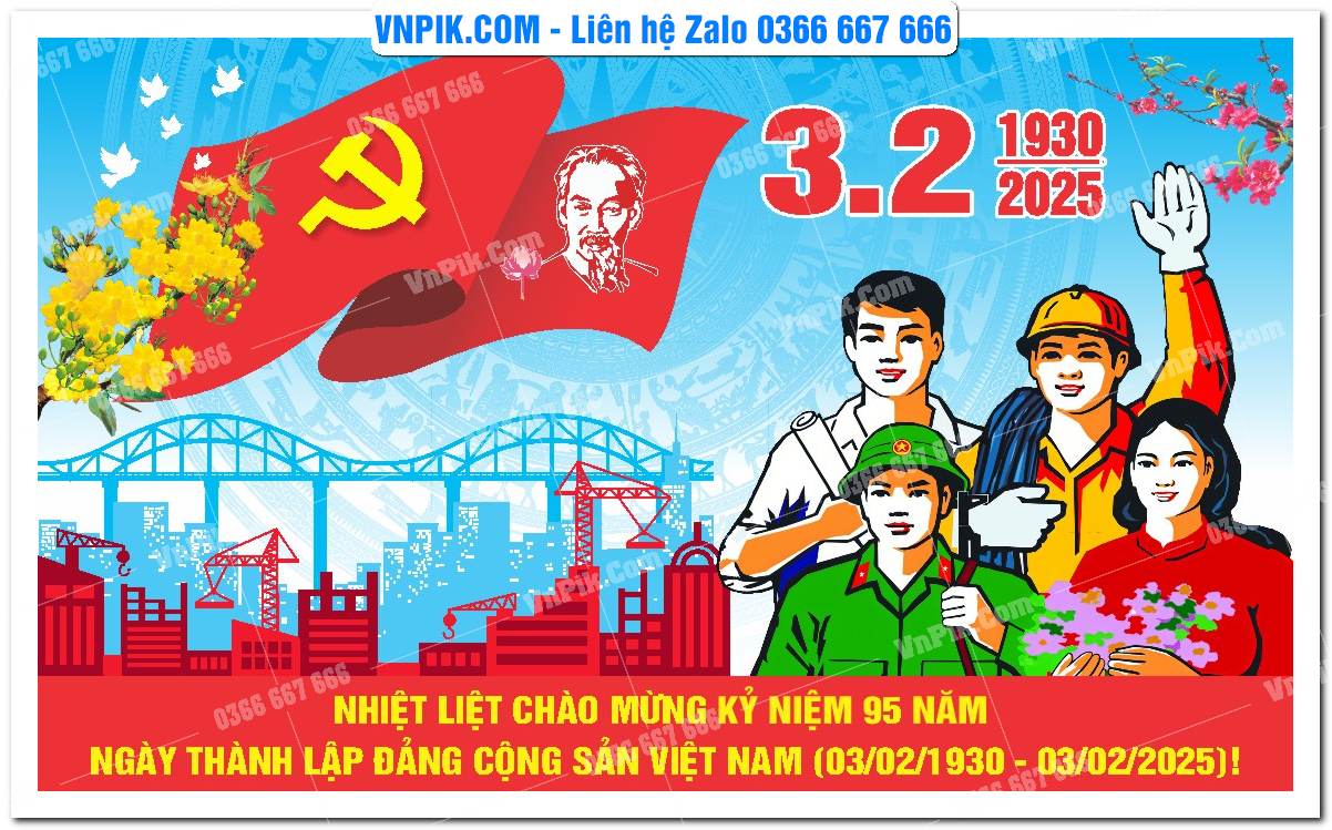 Mẫu Maket Pano Tuyên Truyền Đại Hội Đảng File Vector 30