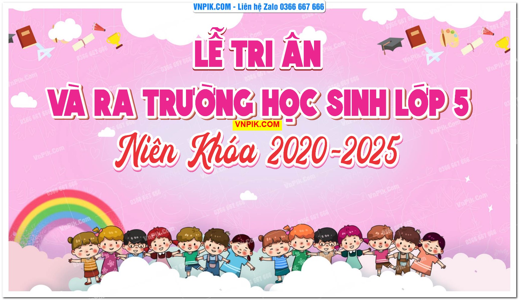 Phông Nền Lễ Tổng Kết Năm Học Trường Mầm Non File PSD 46