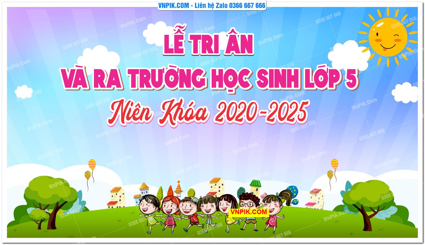 Phông Nền Lễ Tổng Kết Năm Học Trường Mầm Non File PSD 47
