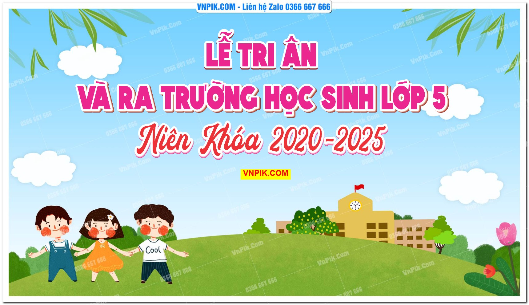 Phông Nền Lễ Tổng Kết Năm Học Trường Mầm Non File PSD 54