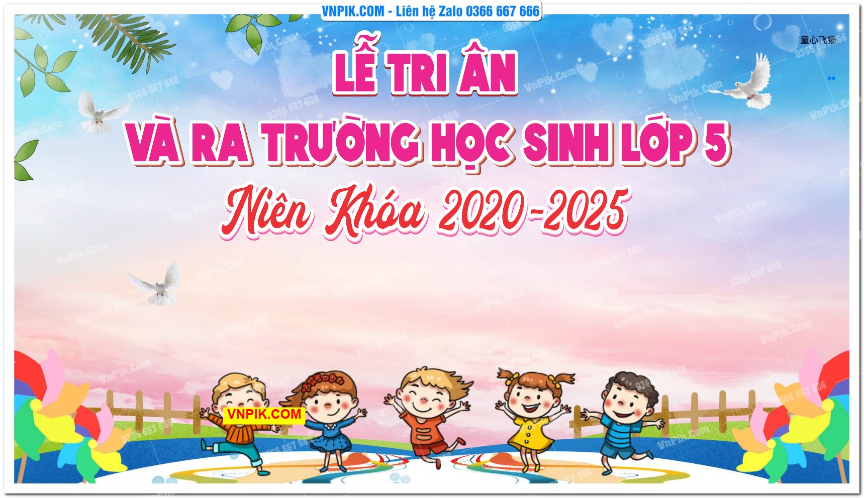 Phông Nền Lễ Tổng Kết Năm Học Trường Mầm Non File PSD 61
