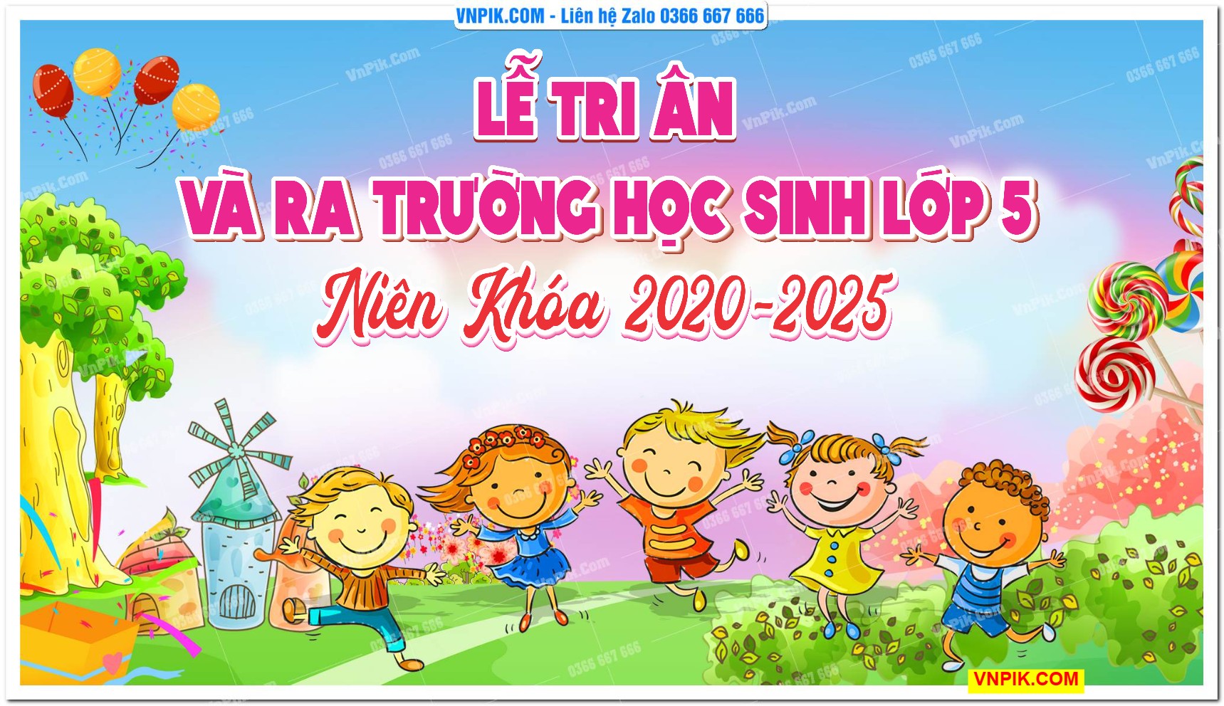 Phông Nền Lễ Tổng Kết Năm Học Trường Mầm Non File PSD 69
