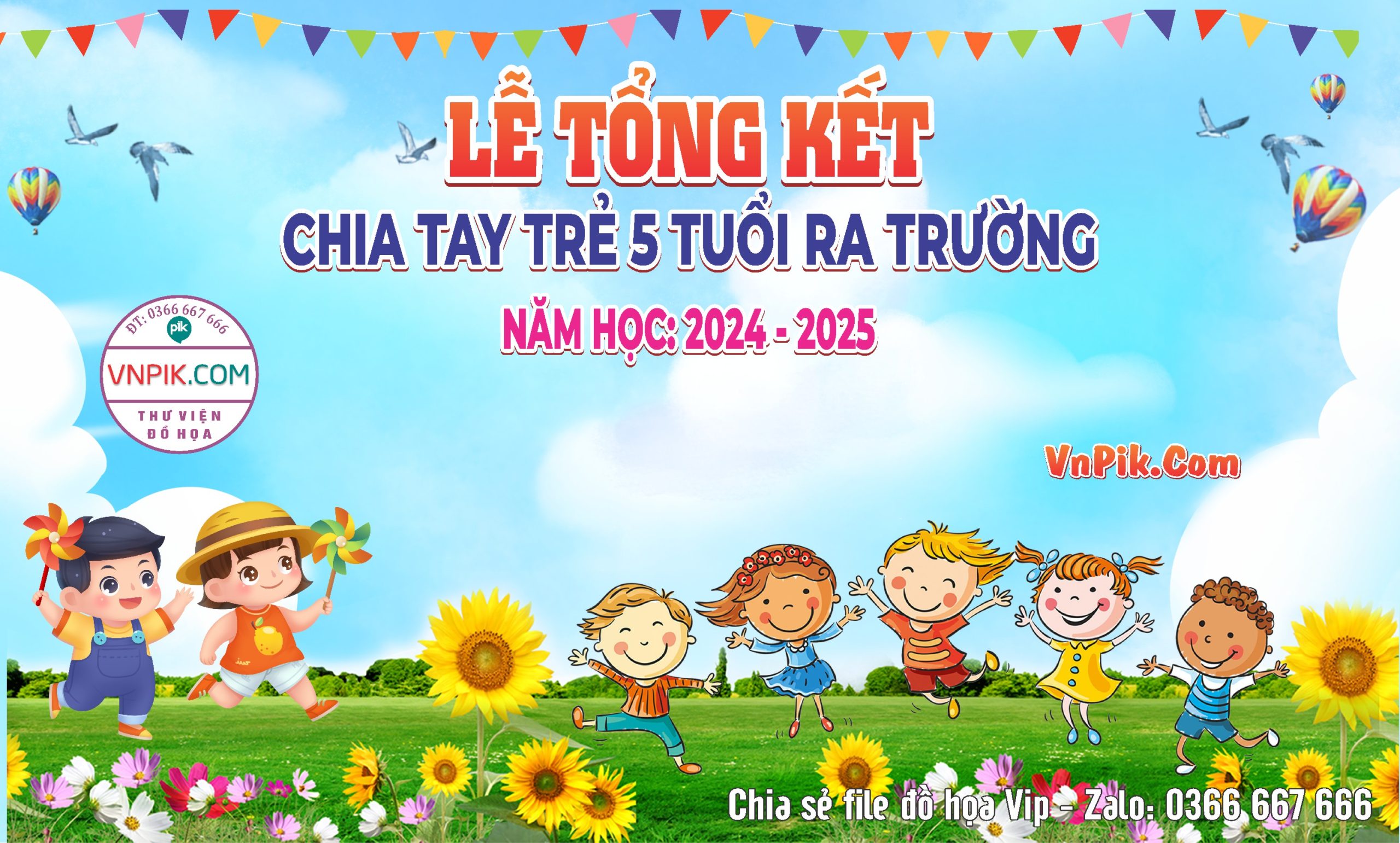 Phông Nền Lễ Tổng Kết Năm Học Trường Mầm Non Vector 29