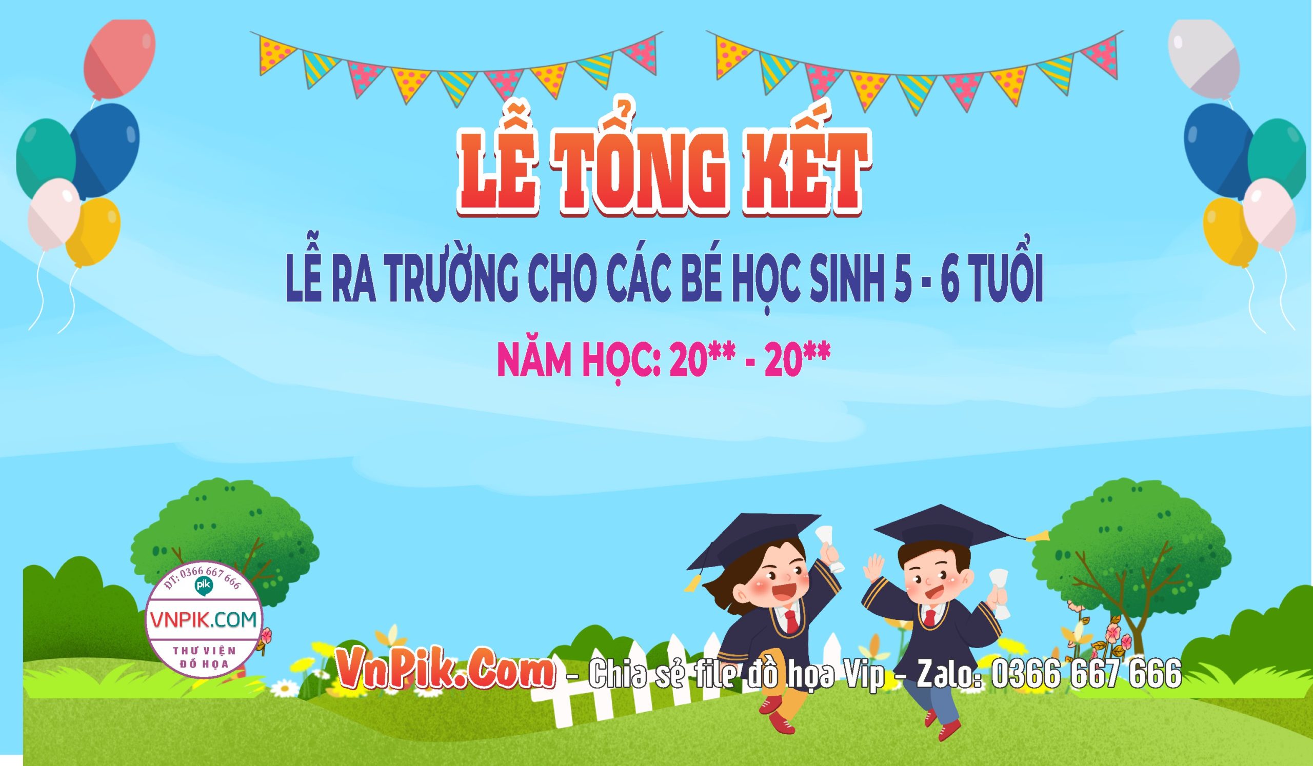 Phông Nền Lễ Tổng Kết Năm Học Trường Mầm Non Vector 41