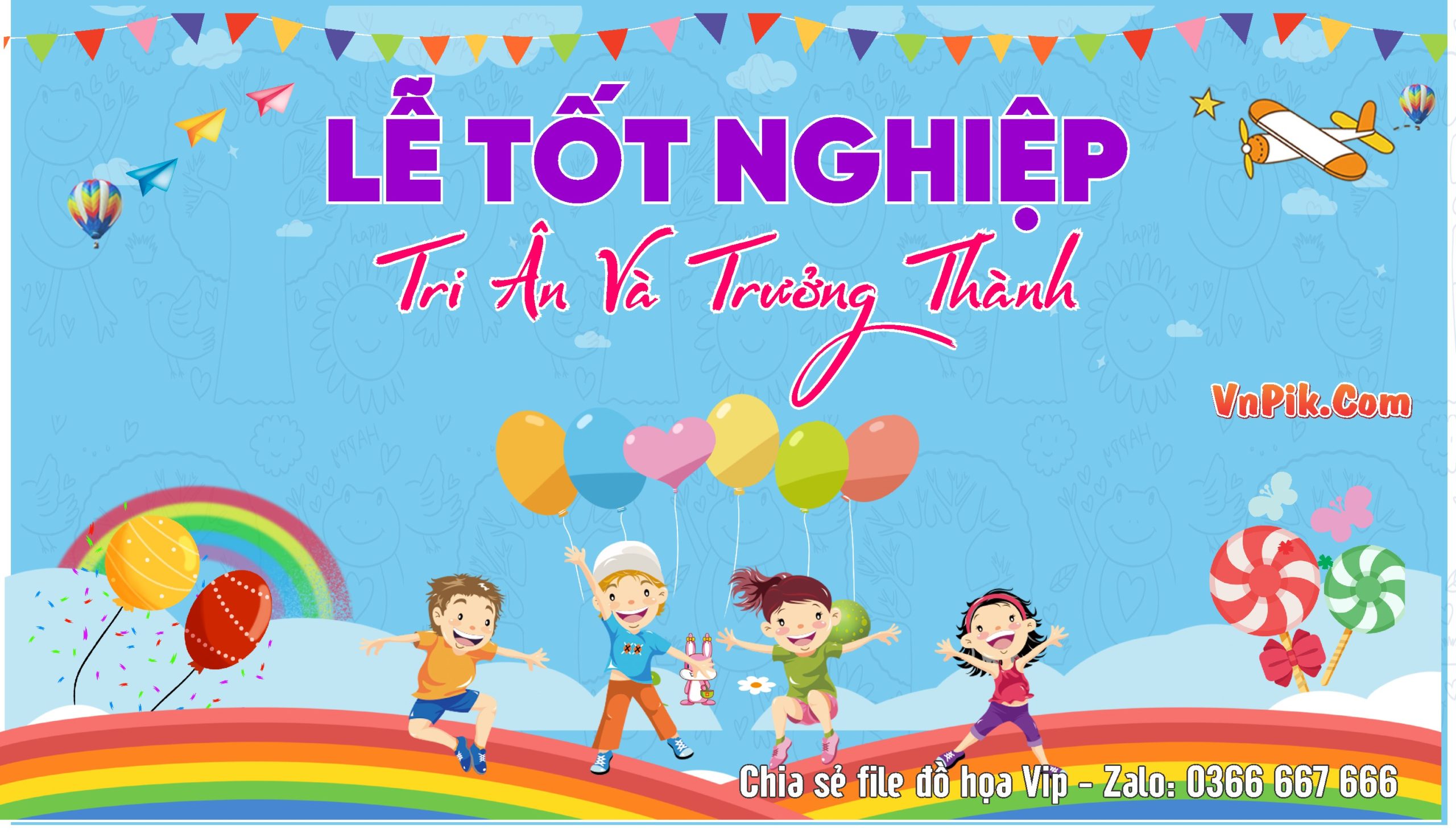 Phông Nền Lễ Tổng Kết Năm Học Trường Mầm Non Vector 45