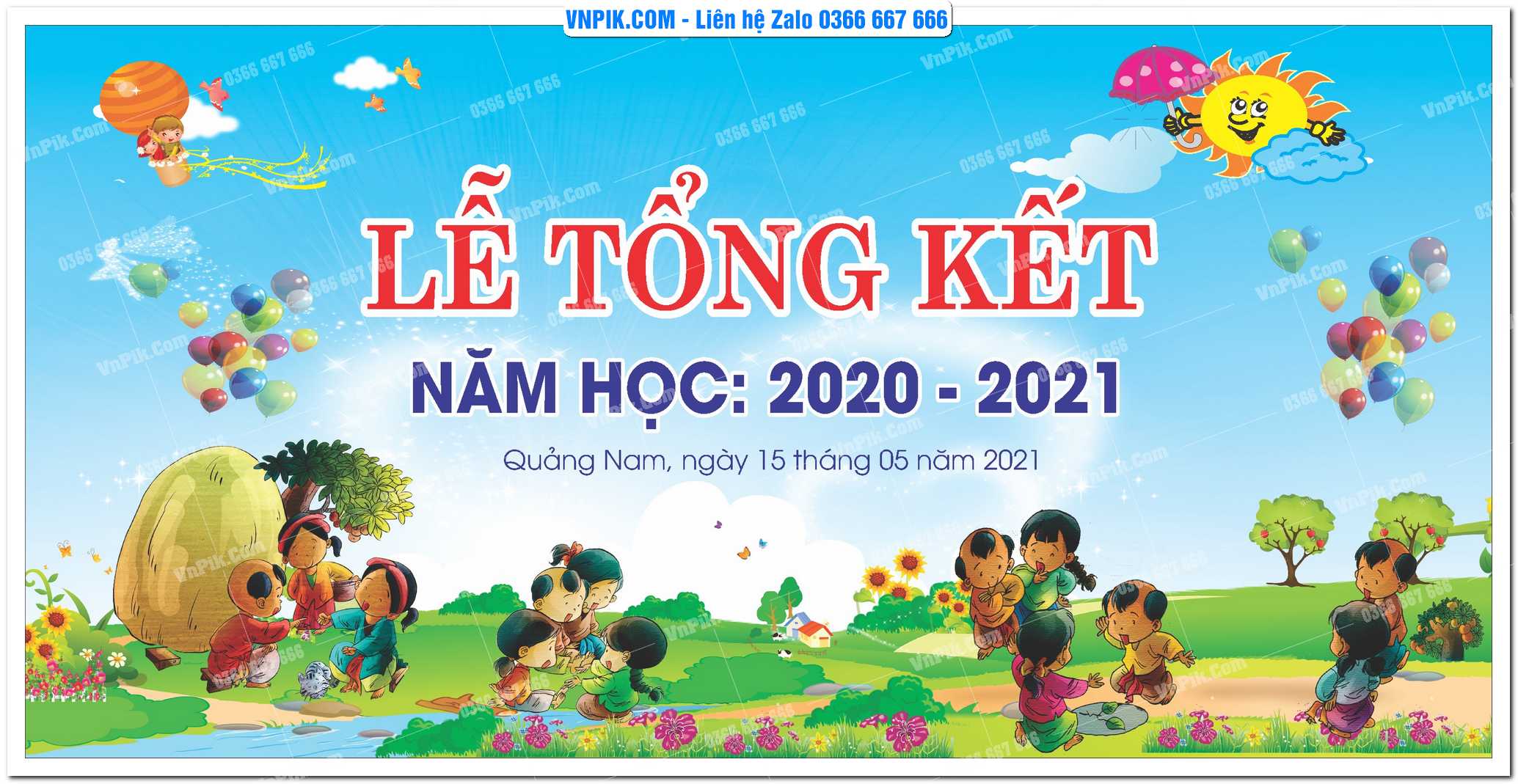 Phông Nền Tổng Kết Năm Học 02
