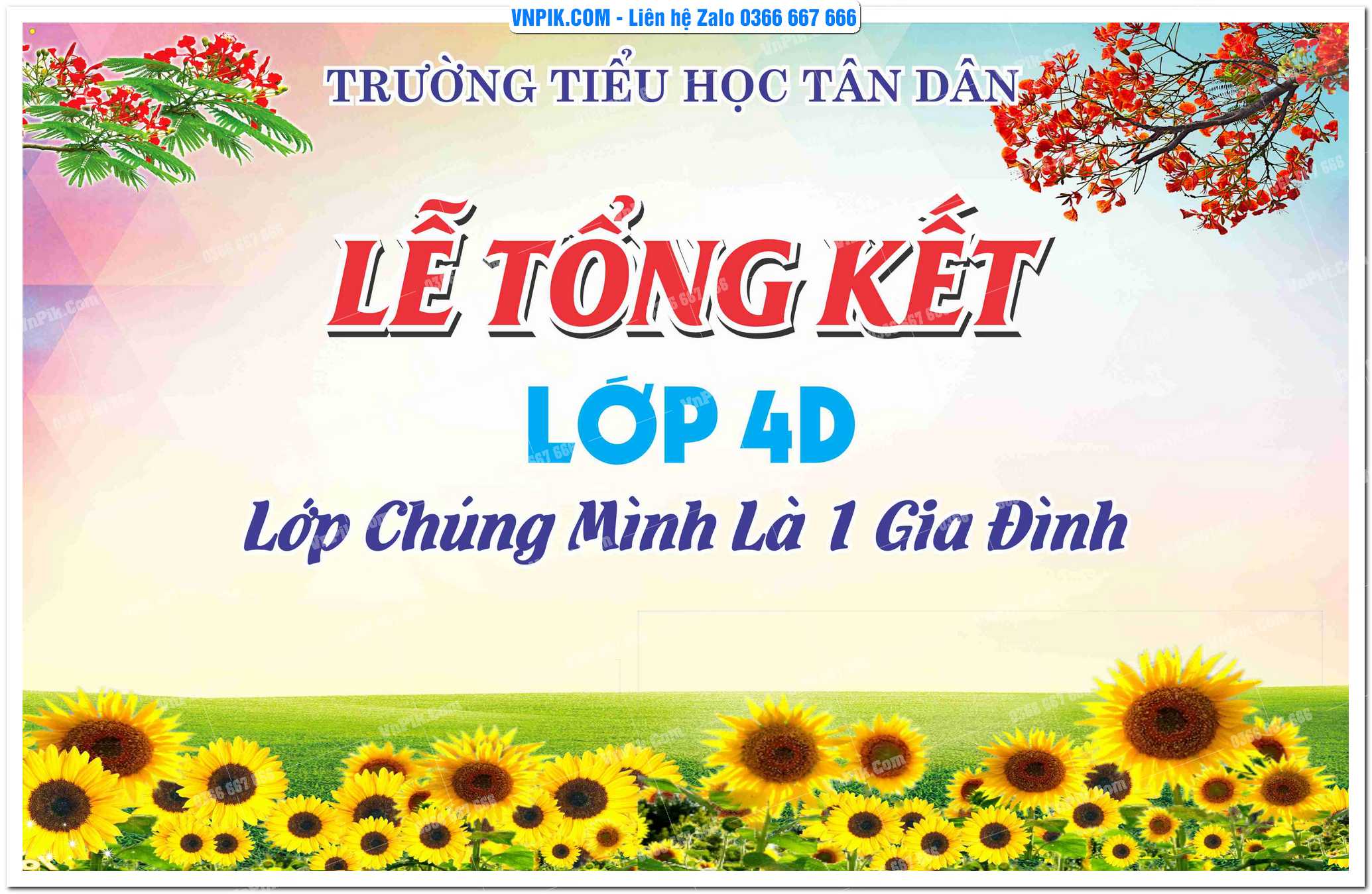 Phông Nền Tổng Kết Năm Học 04