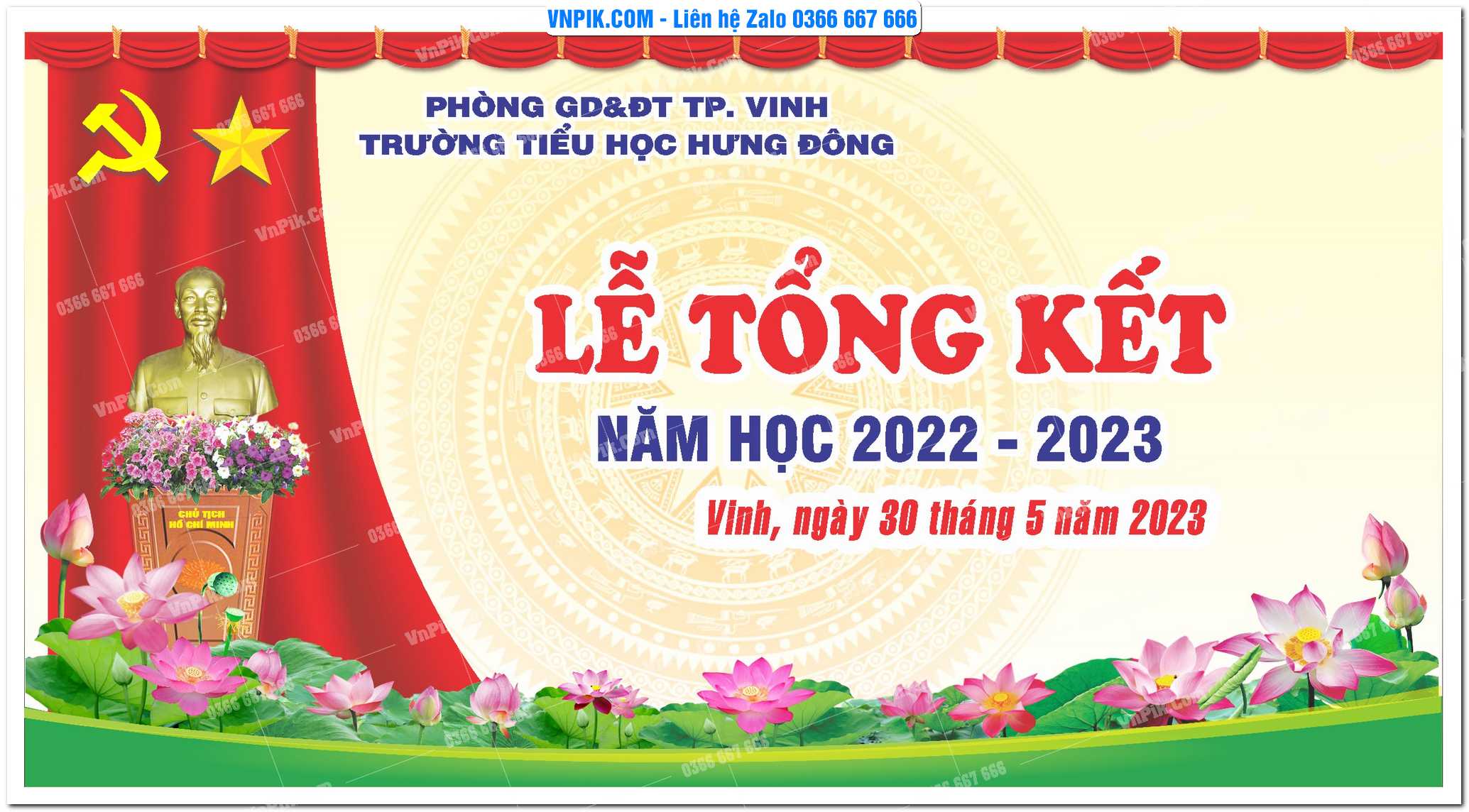 Phông Nền Tổng Kết Năm Học 05